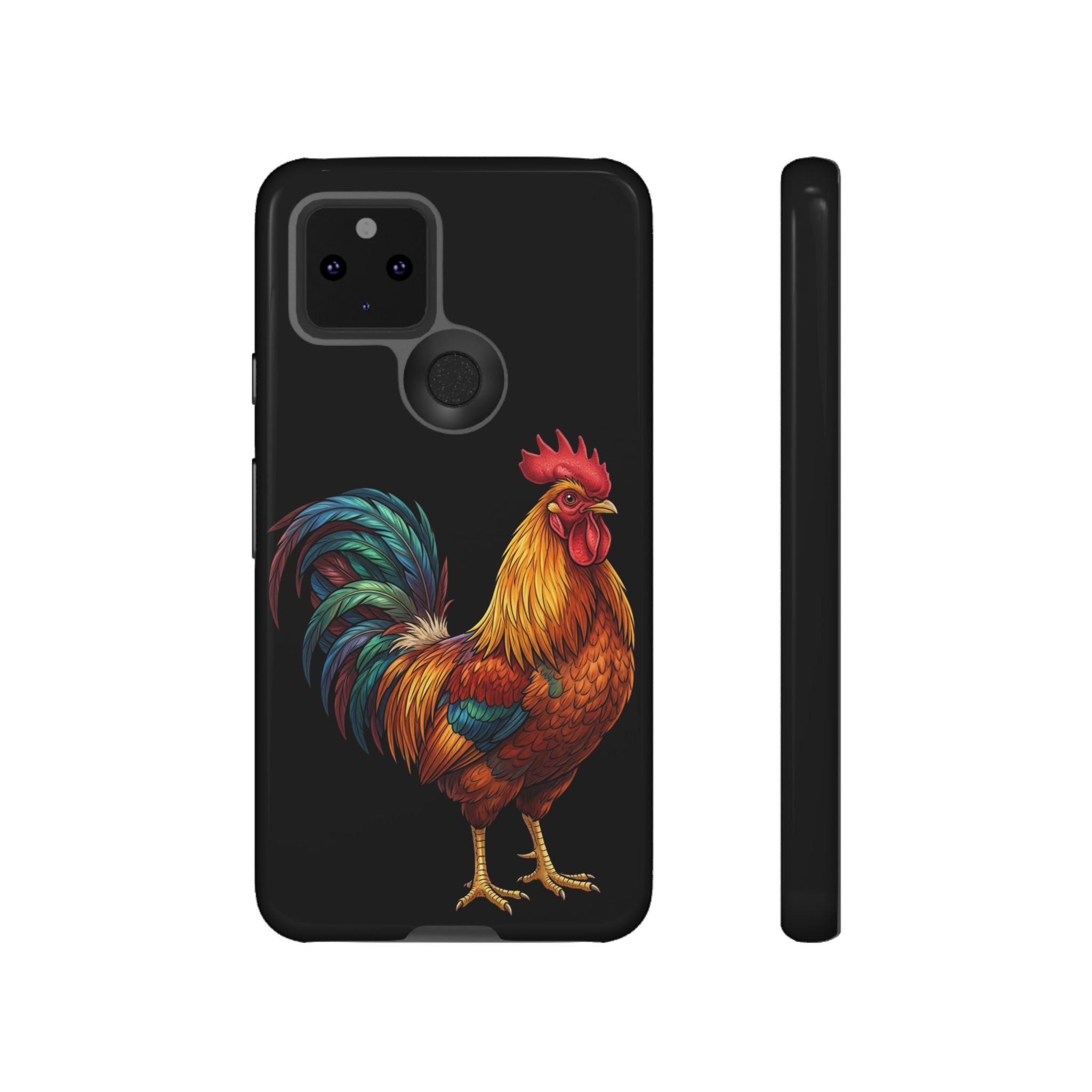 Rooster Tough Phone Case — Colorful Farm Rooster Protective Cover