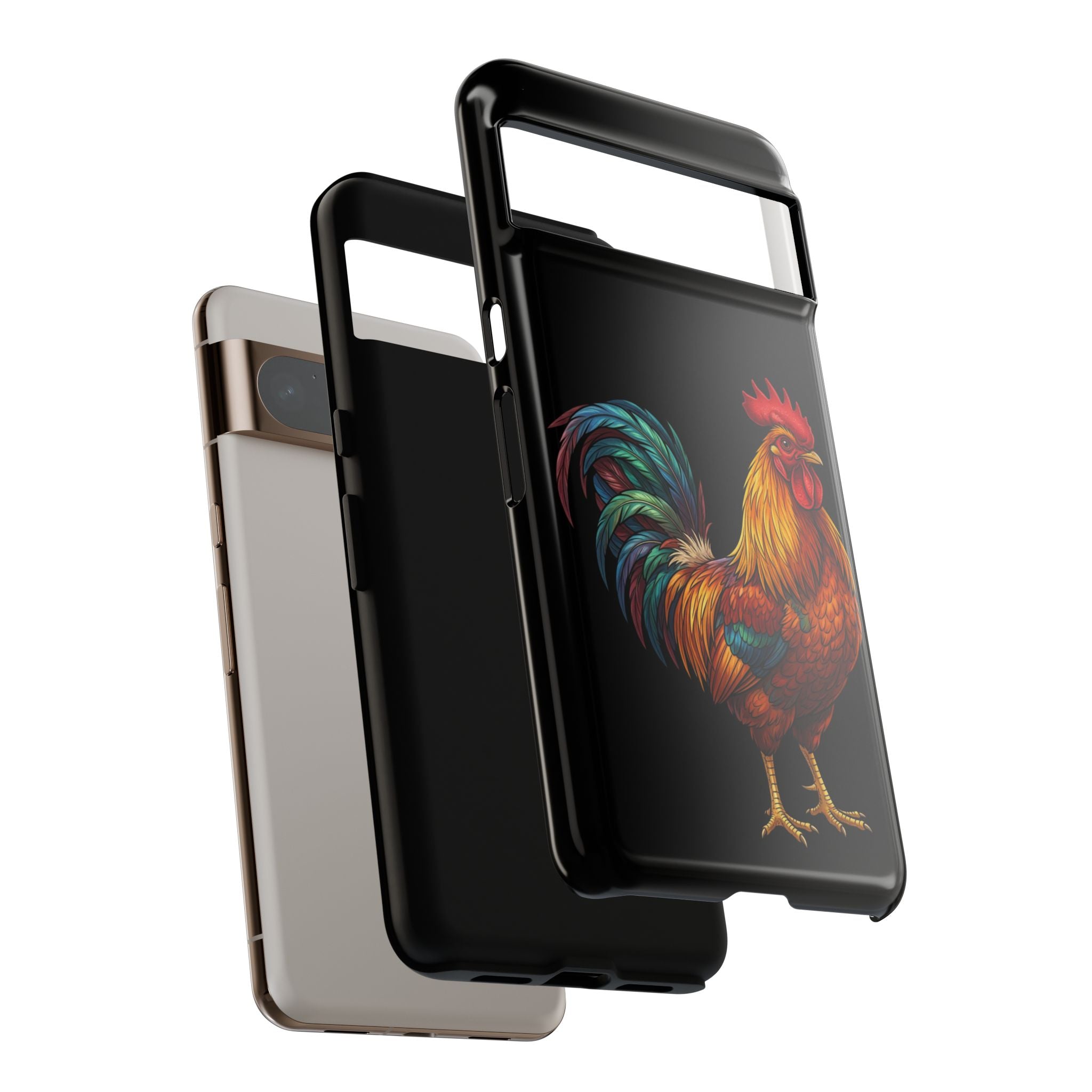 Rooster Tough Phone Case — Colorful Farm Rooster Protective Cover