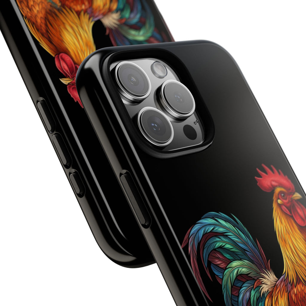 Rooster Tough Phone Case — Colorful Farm Rooster Protective Cover
