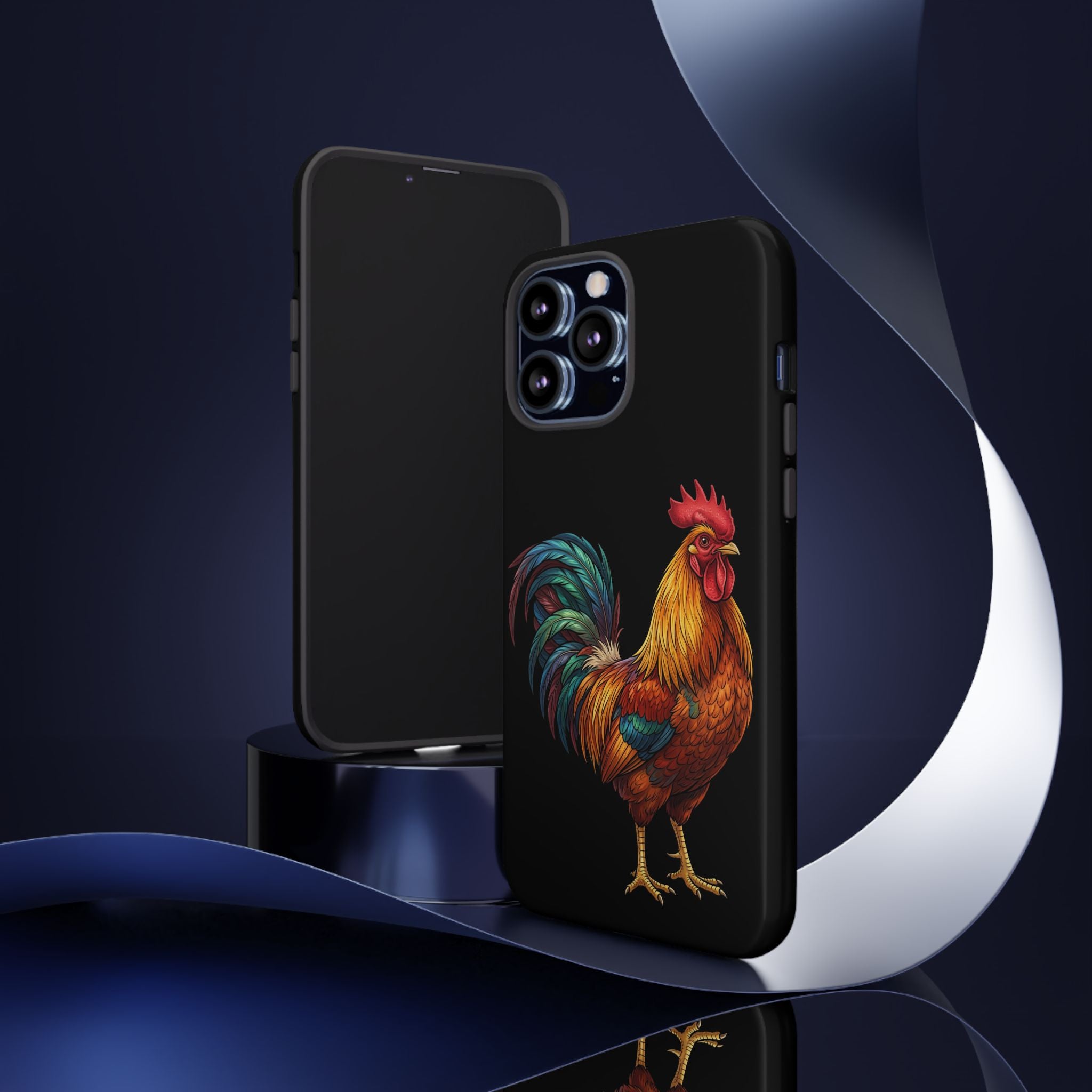 Rooster Tough Phone Case — Colorful Farm Rooster Protective Cover
