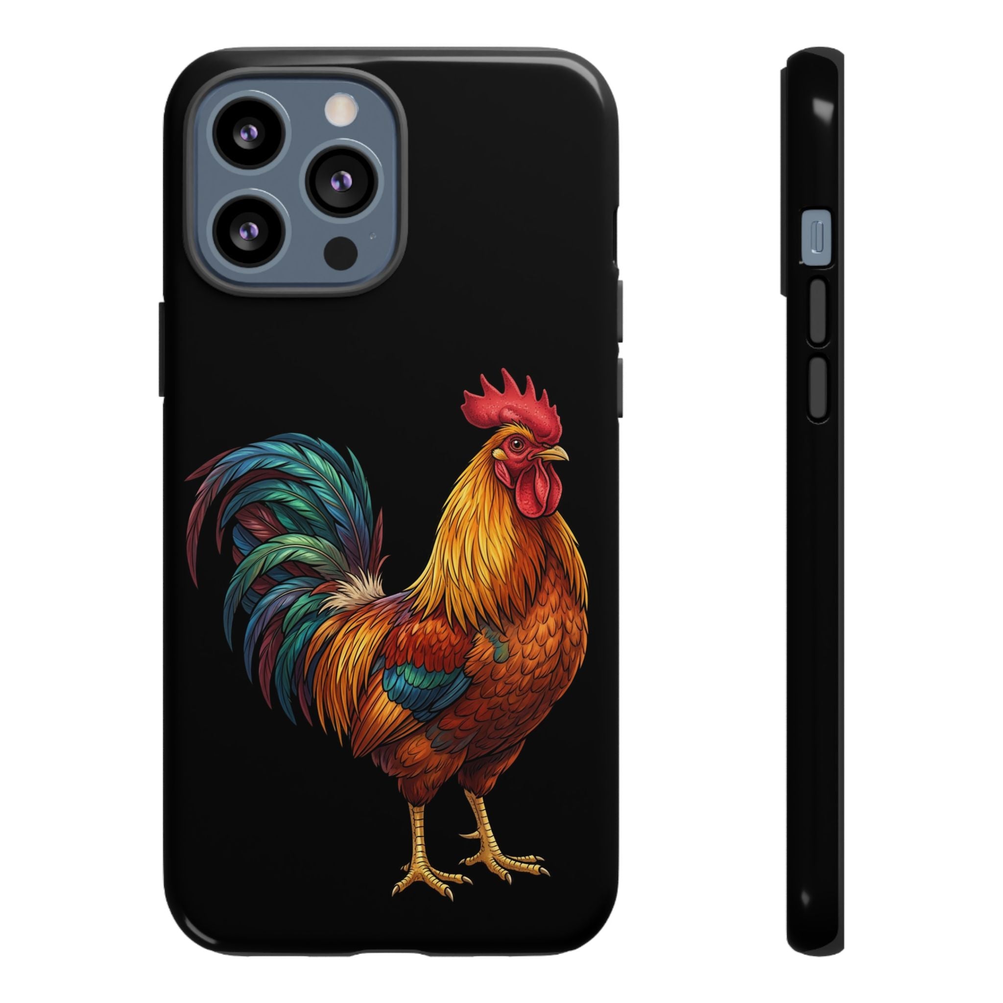 Rooster Tough Phone Case — Colorful Farm Rooster Protective Cover