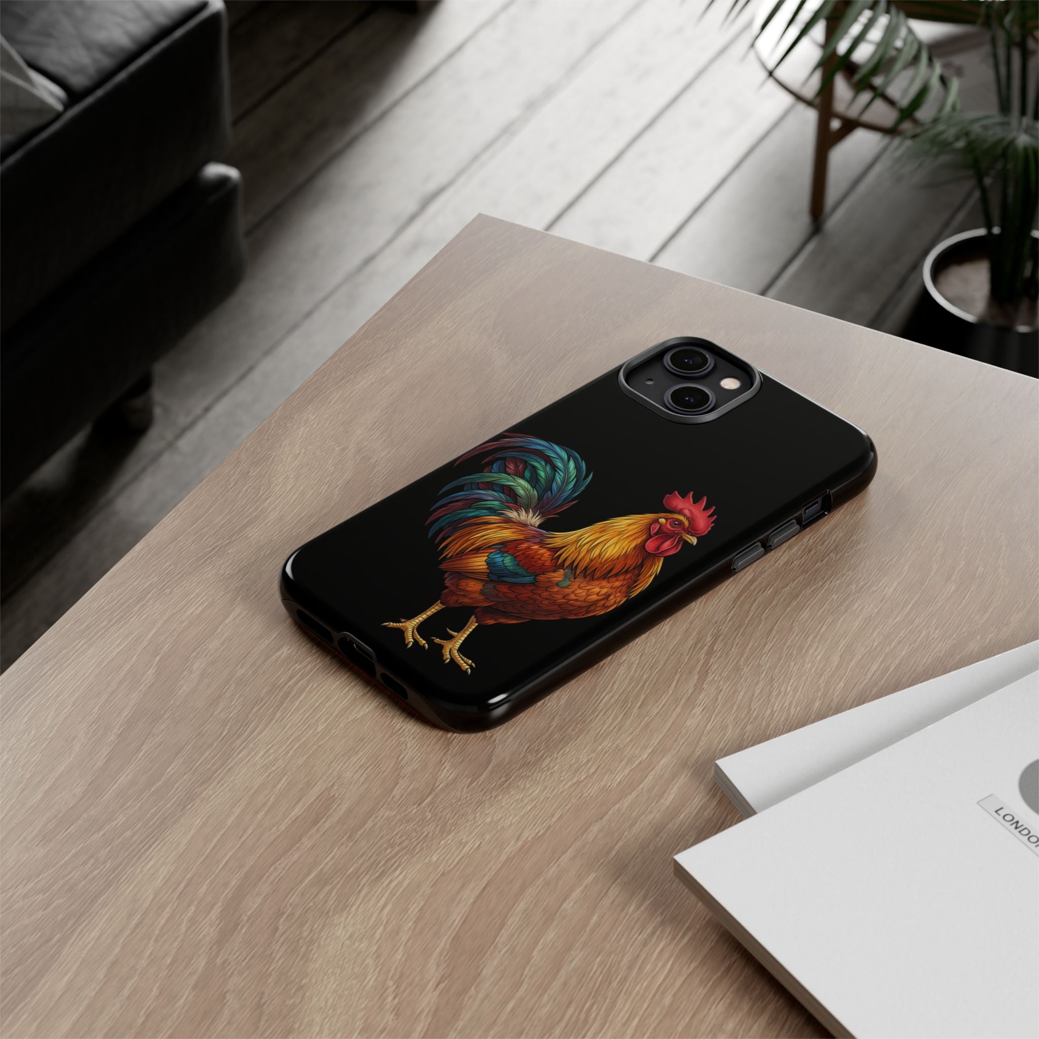 Rooster Tough Phone Case — Colorful Farm Rooster Protective Cover