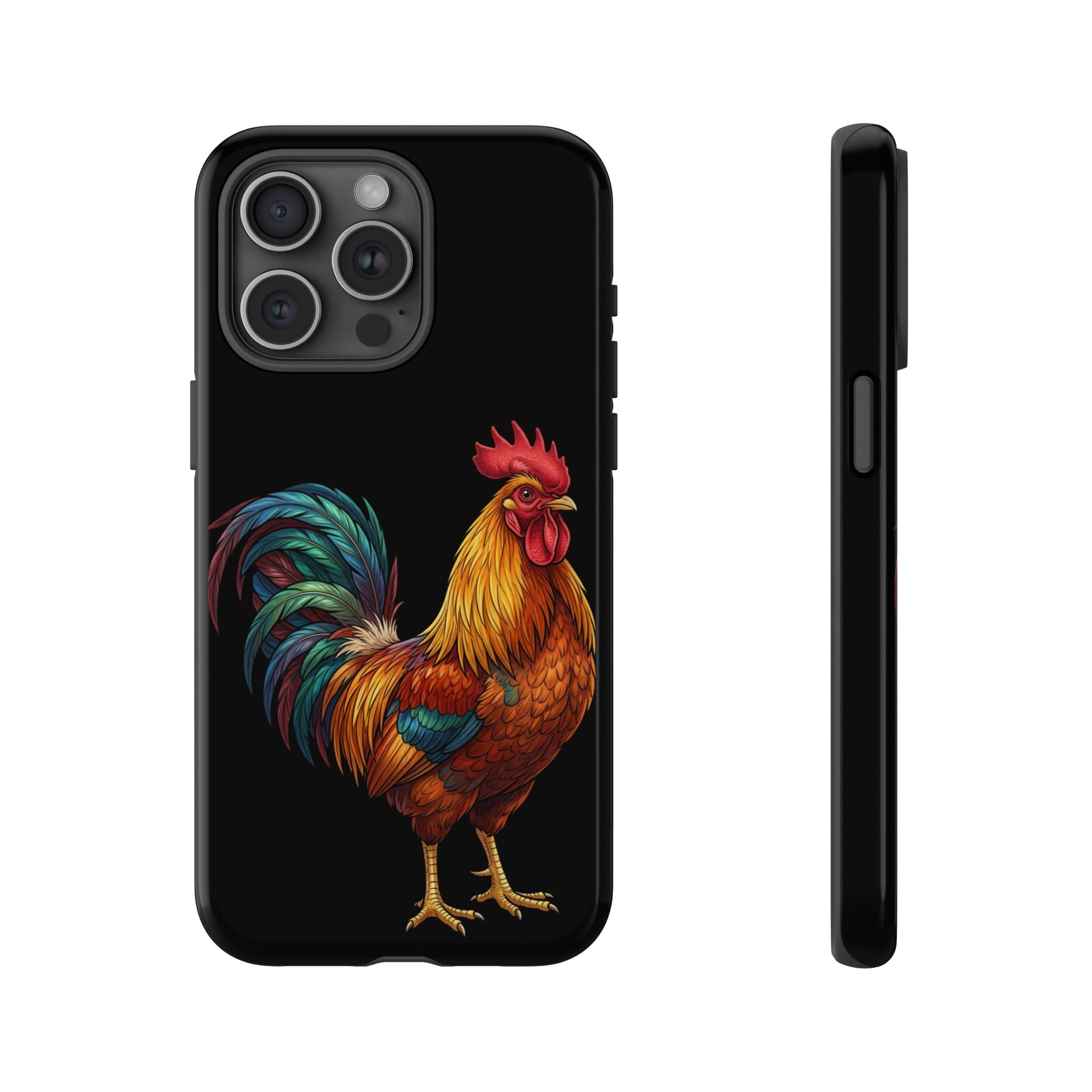Rooster Tough Phone Case — Colorful Farm Rooster Protective Cover