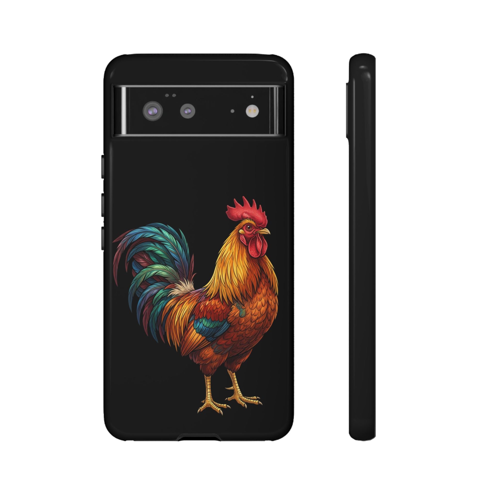 Rooster Tough Phone Case — Colorful Farm Rooster Protective Cover