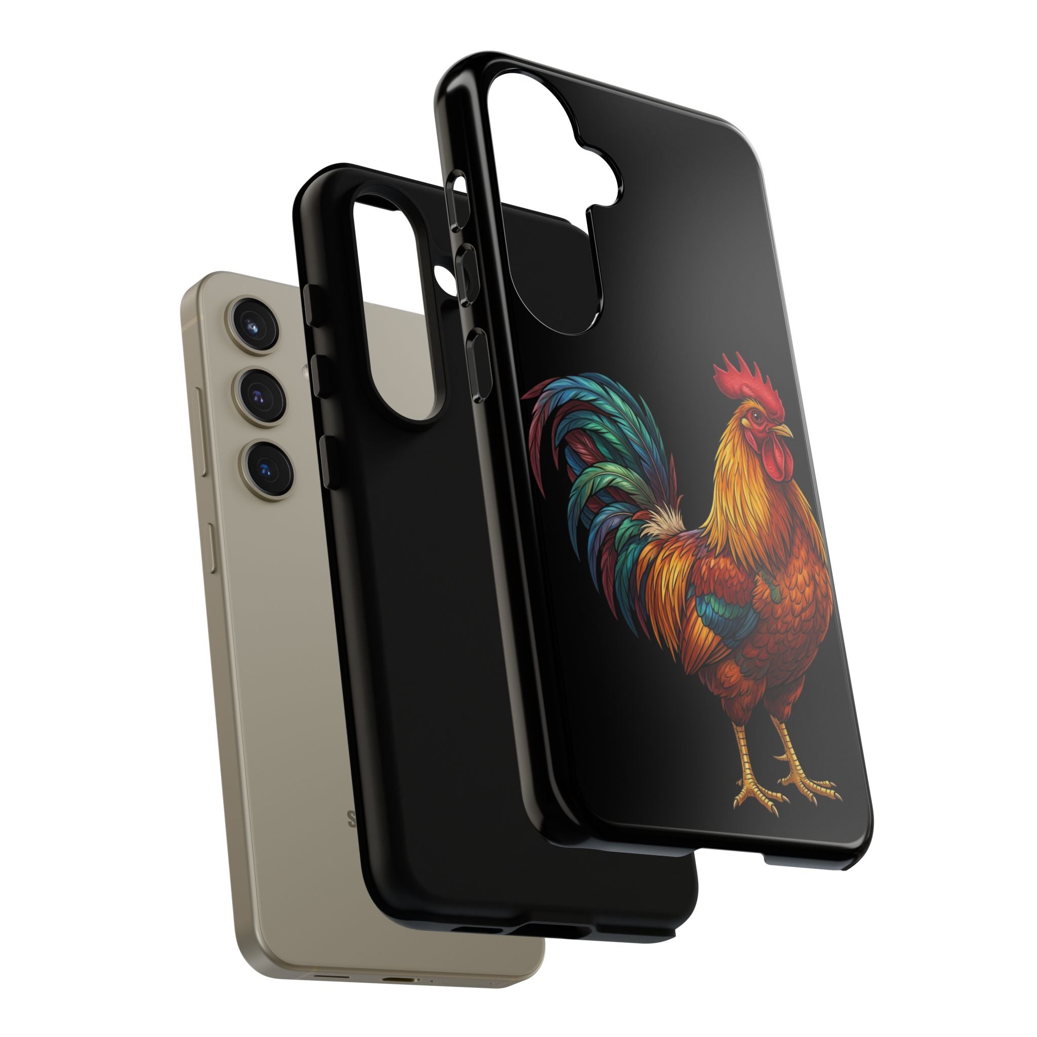 Rooster Tough Phone Case — Colorful Farm Rooster Protective Cover