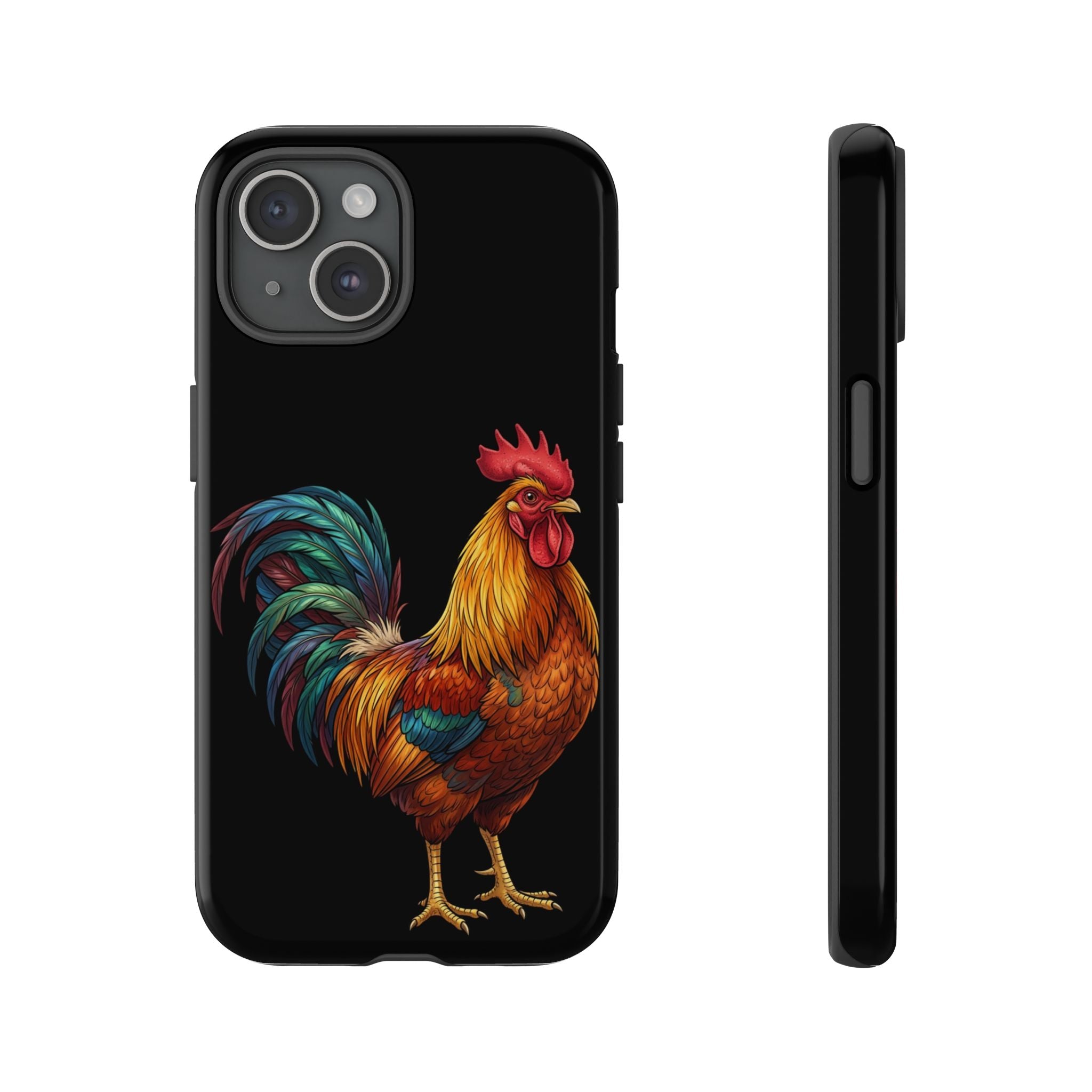 Rooster Tough Phone Case — Colorful Farm Rooster Protective Cover