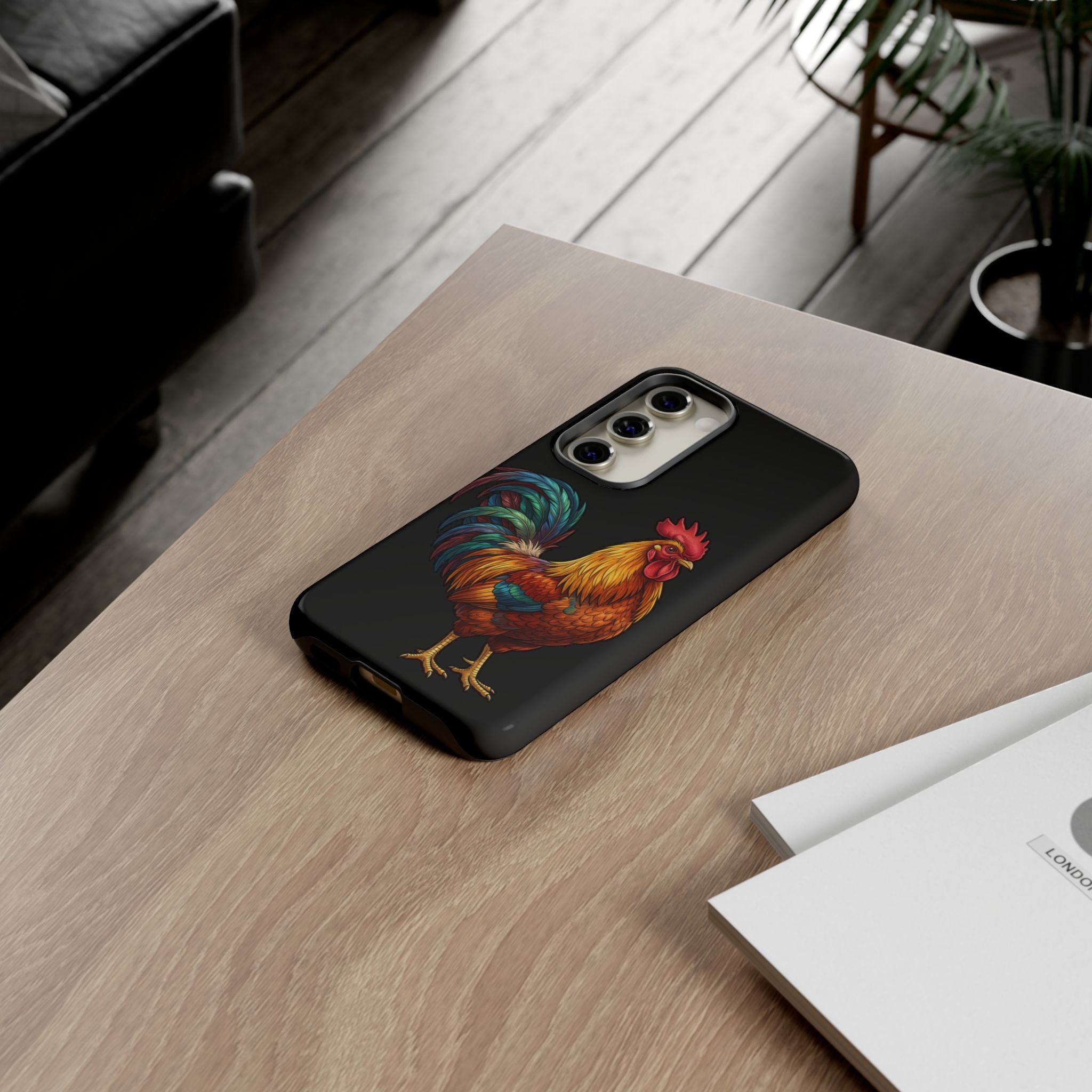 Rooster Tough Phone Case — Colorful Farm Rooster Protective Cover