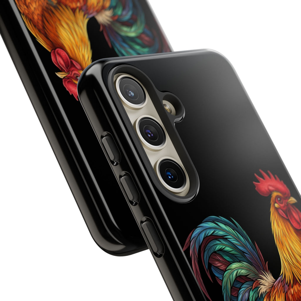 Rooster Tough Phone Case — Colorful Farm Rooster Protective Cover