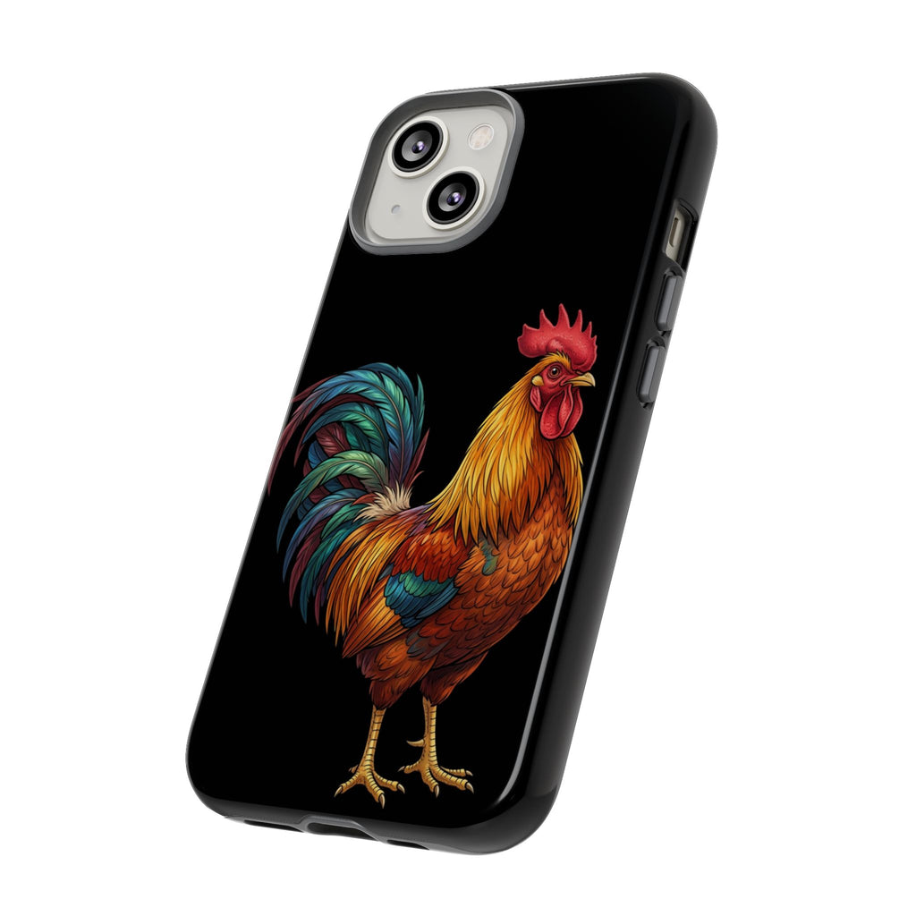 Rooster Tough Phone Case — Colorful Farm Rooster Protective Cover