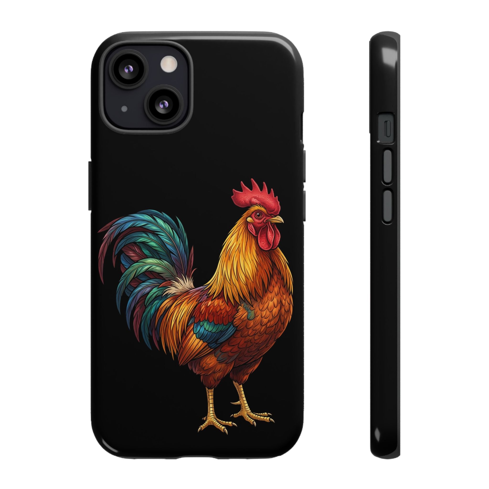 Rooster Tough Phone Case — Colorful Farm Rooster Protective Cover