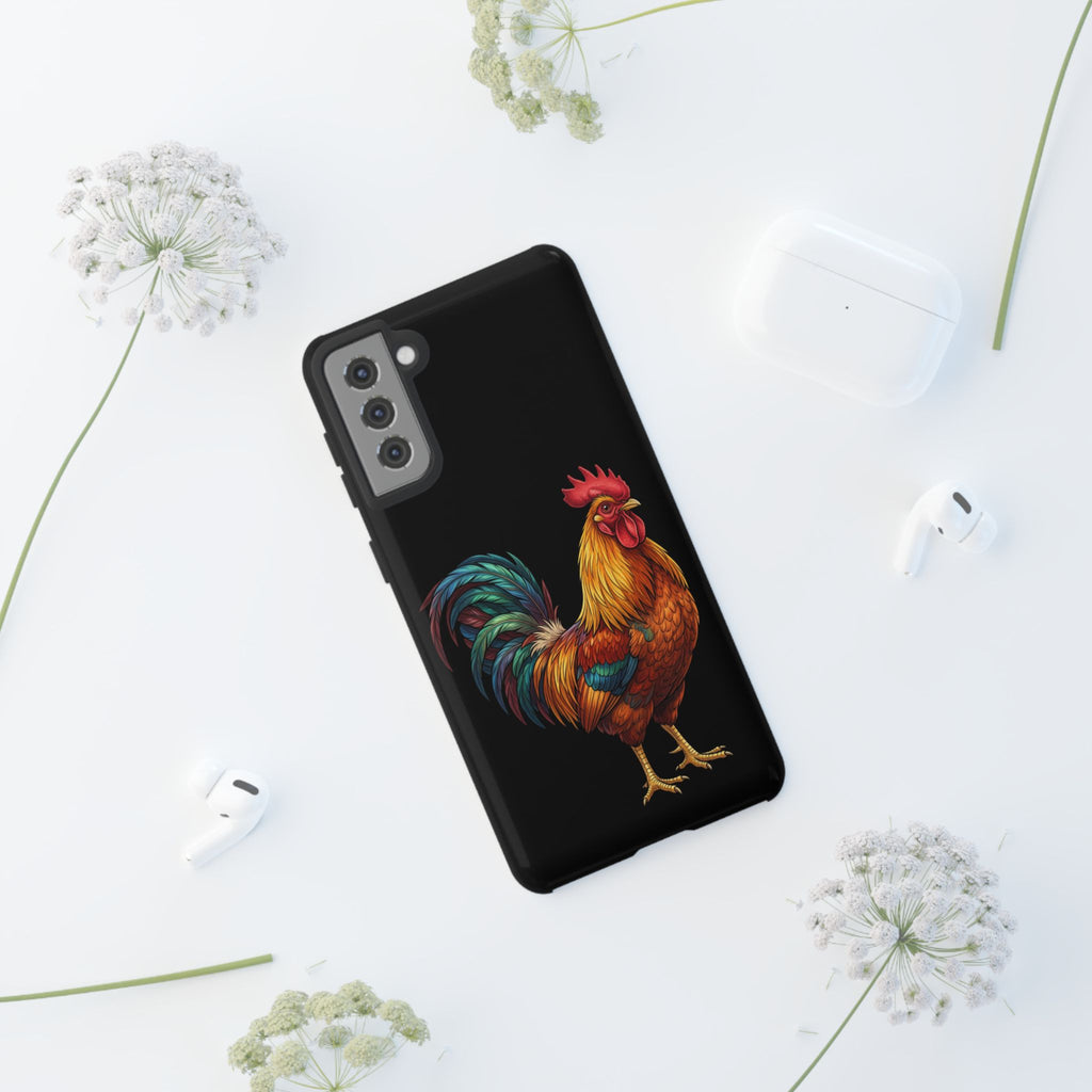 Rooster Tough Phone Case — Colorful Farm Rooster Protective Cover