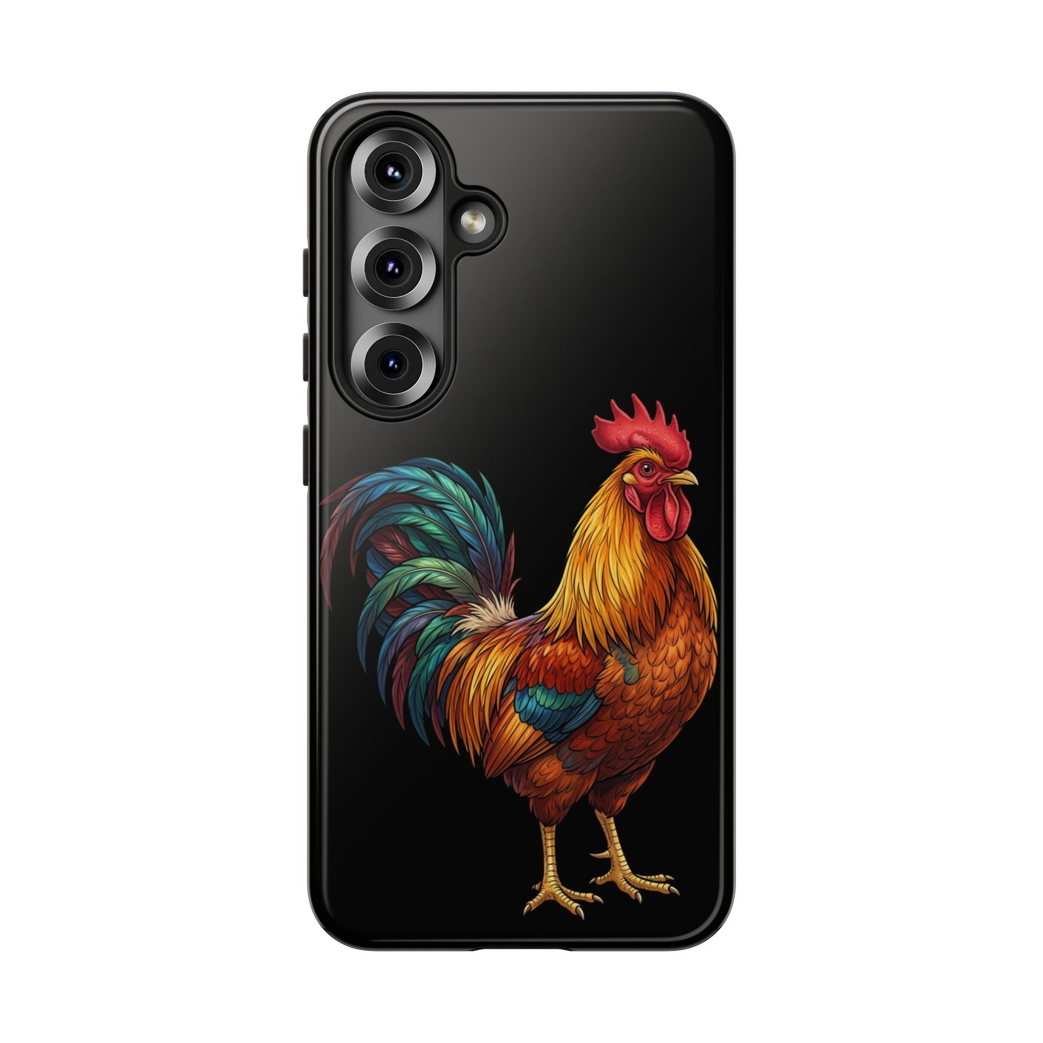 Rooster Tough Phone Case — Colorful Farm Rooster Protective Cover