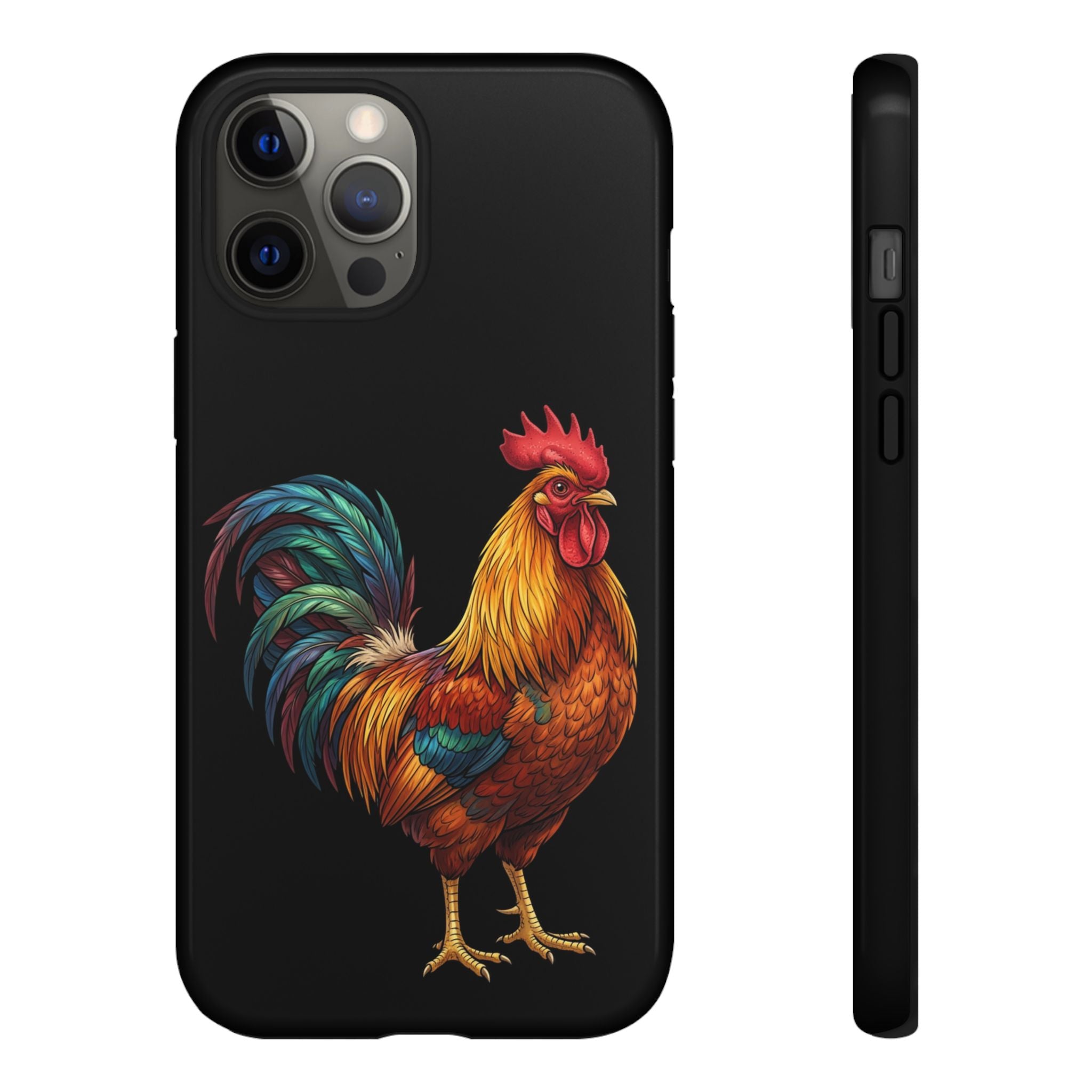 Rooster Tough Phone Case — Colorful Farm Rooster Protective Cover