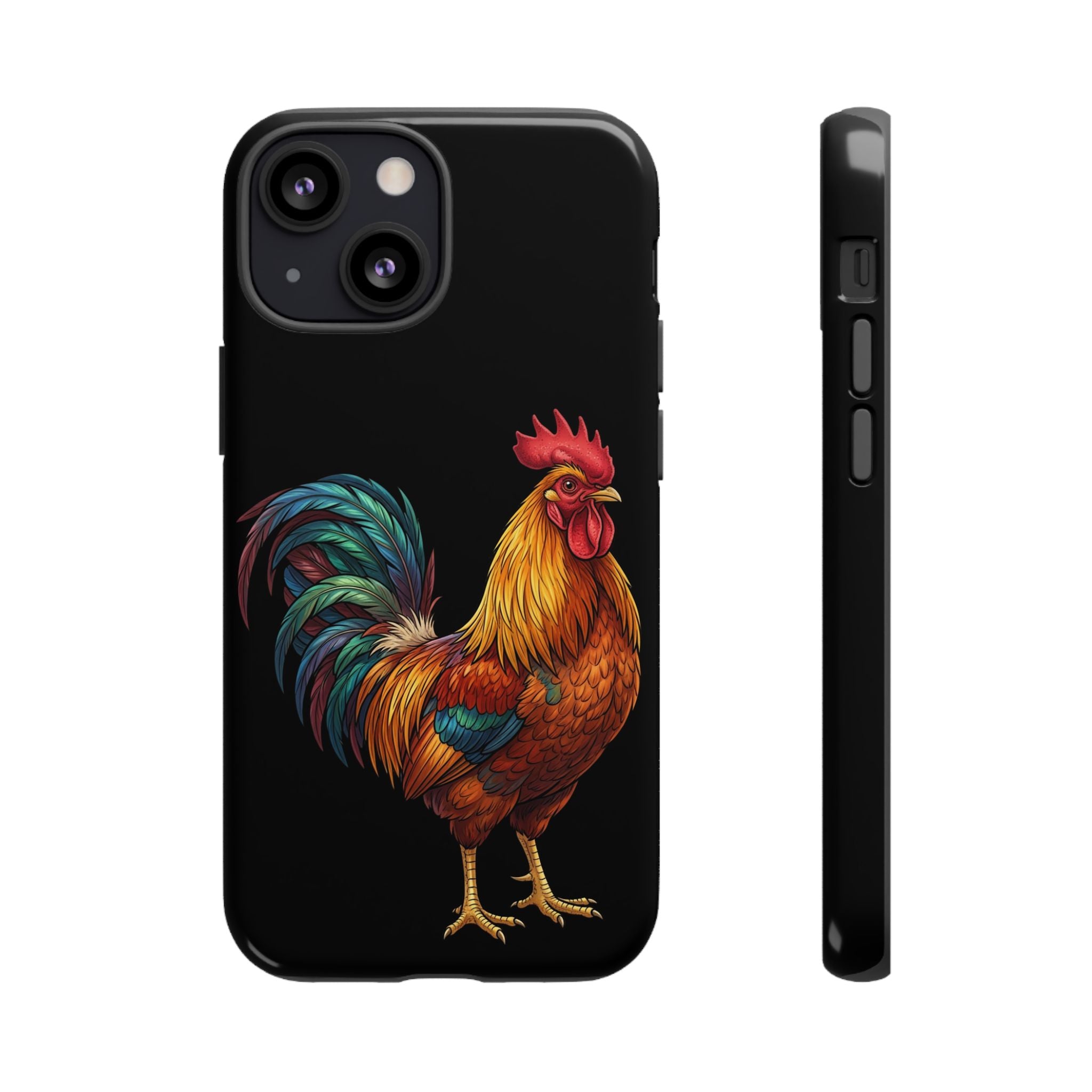 Rooster Tough Phone Case — Colorful Farm Rooster Protective Cover