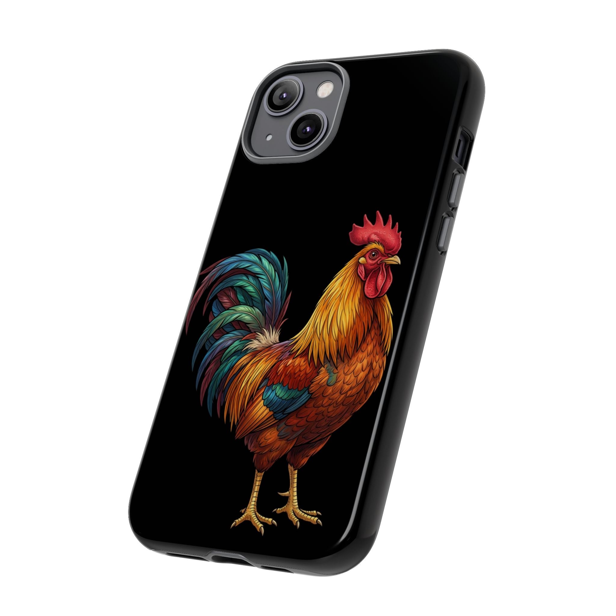 Rooster Tough Phone Case — Colorful Farm Rooster Protective Cover