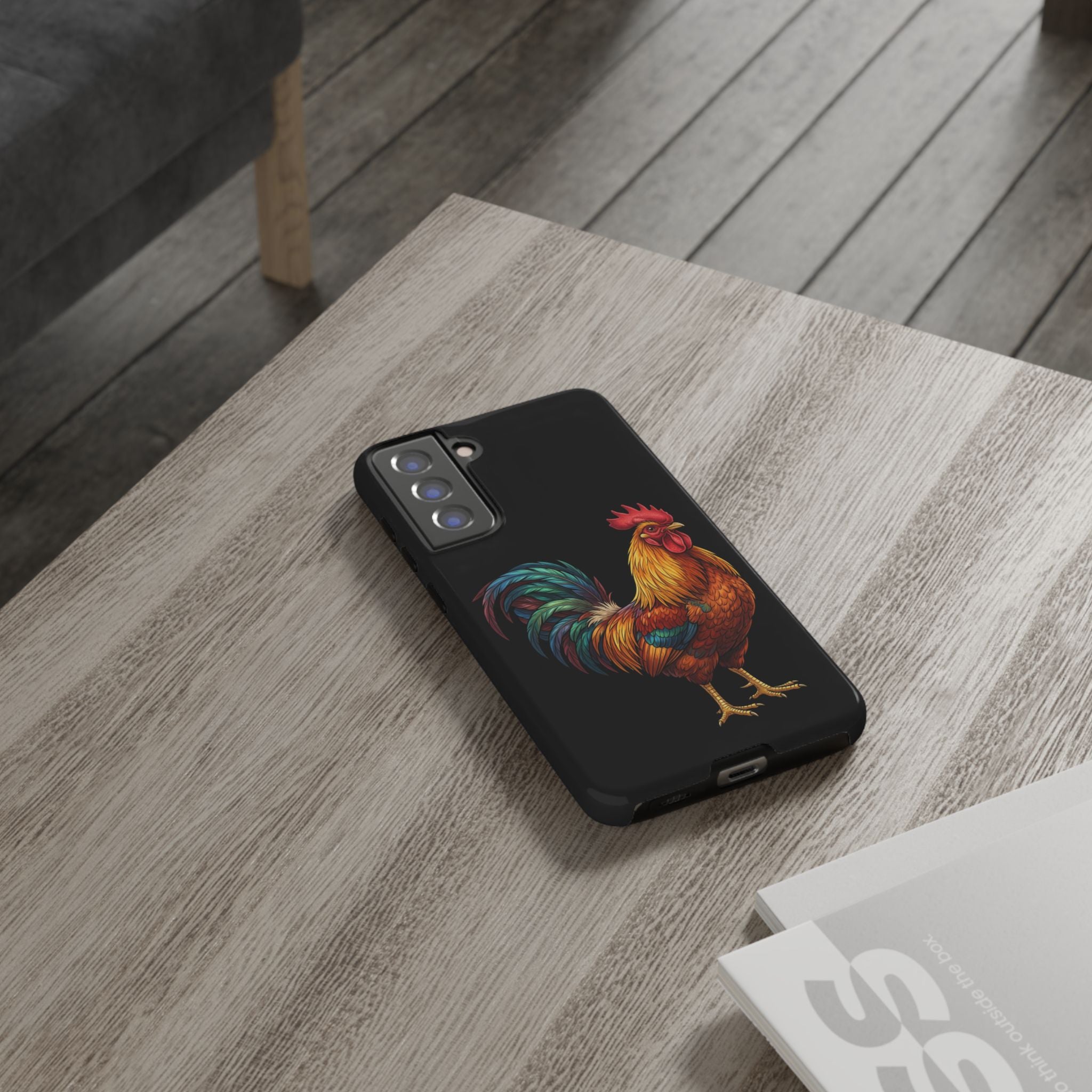 Rooster Tough Phone Case — Colorful Farm Rooster Protective Cover