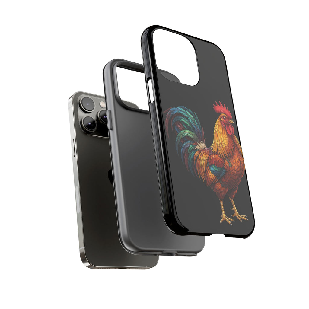 Rooster Tough Phone Case — Colorful Farm Rooster Protective Cover