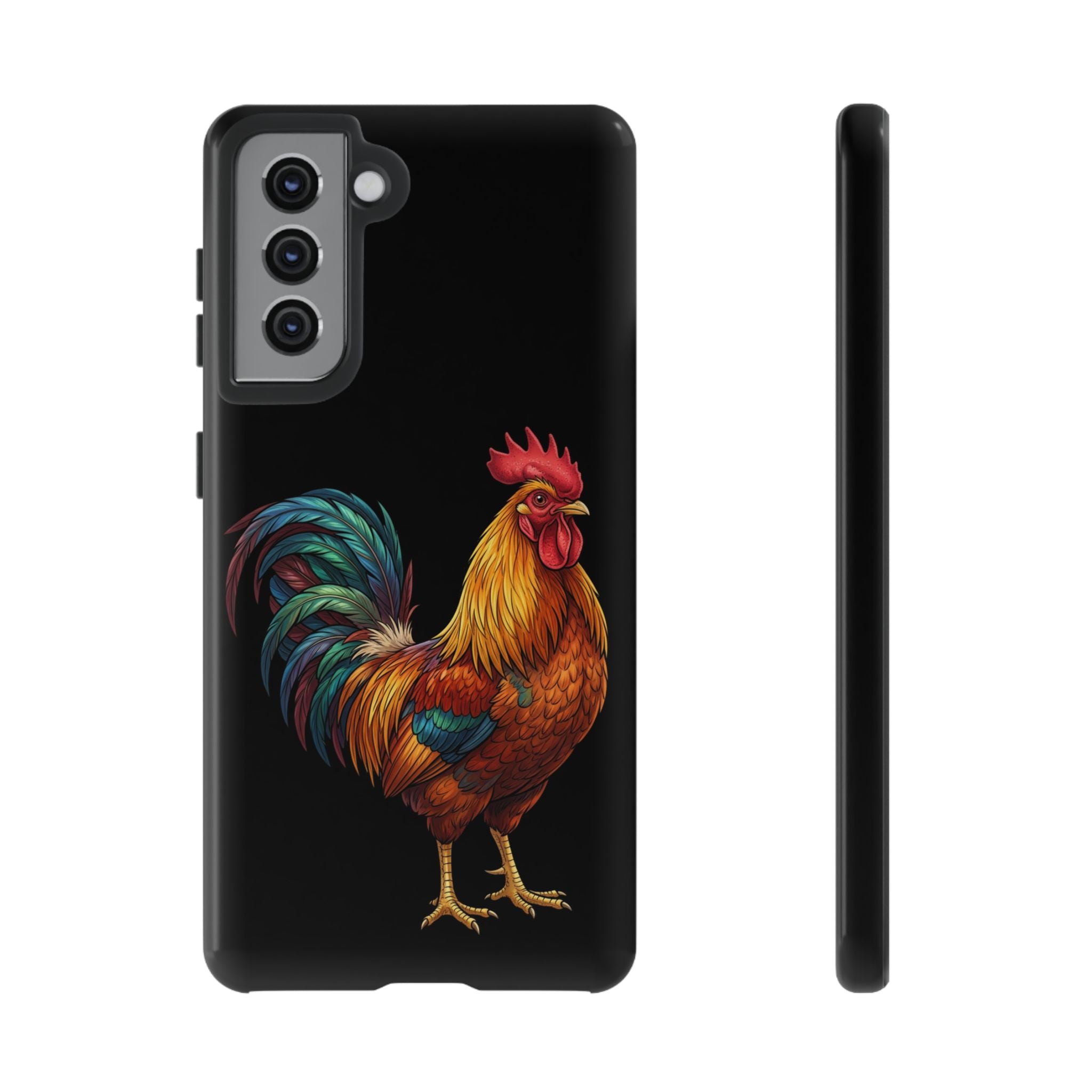 Rooster Tough Phone Case — Colorful Farm Rooster Protective Cover