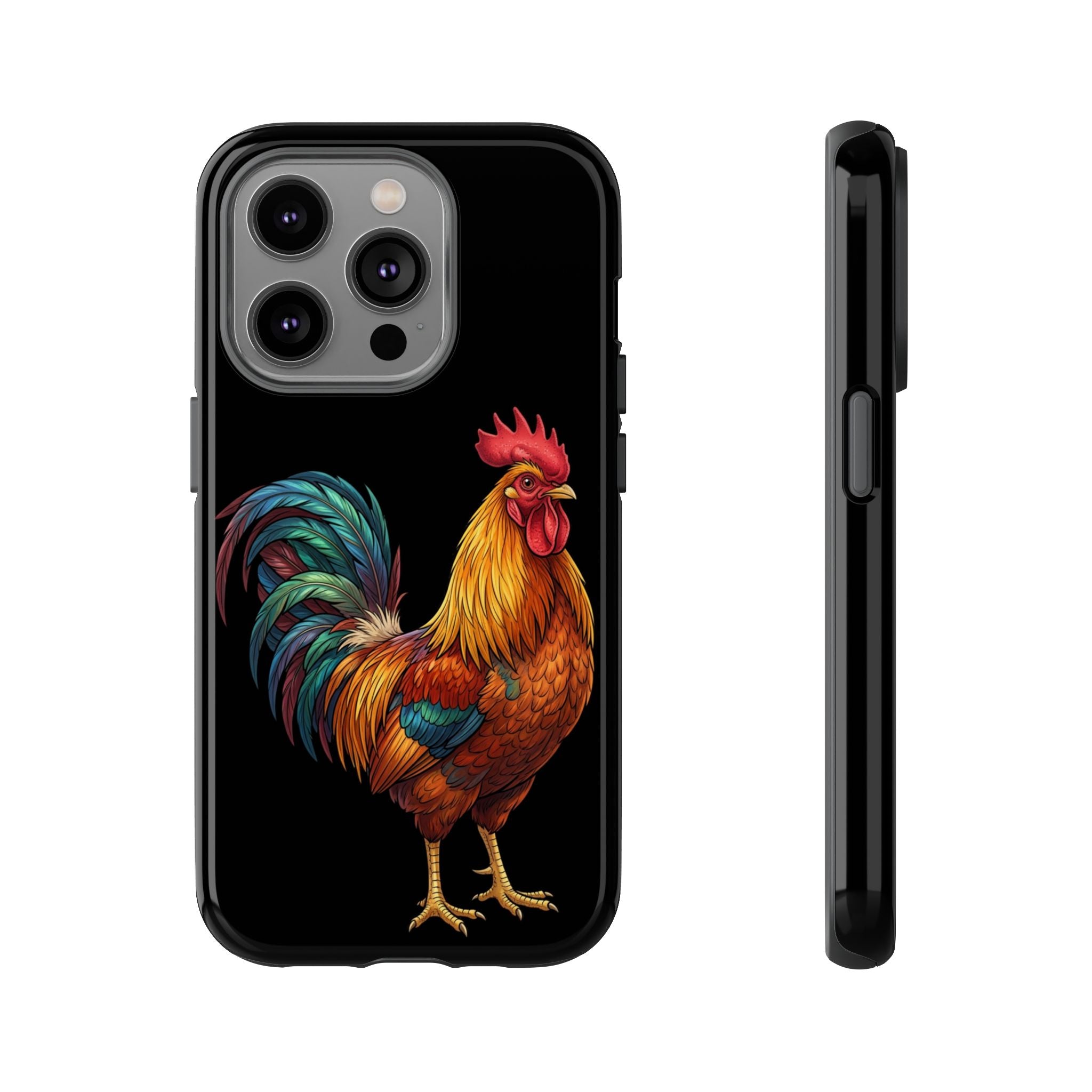 Rooster Tough Phone Case — Colorful Farm Rooster Protective Cover