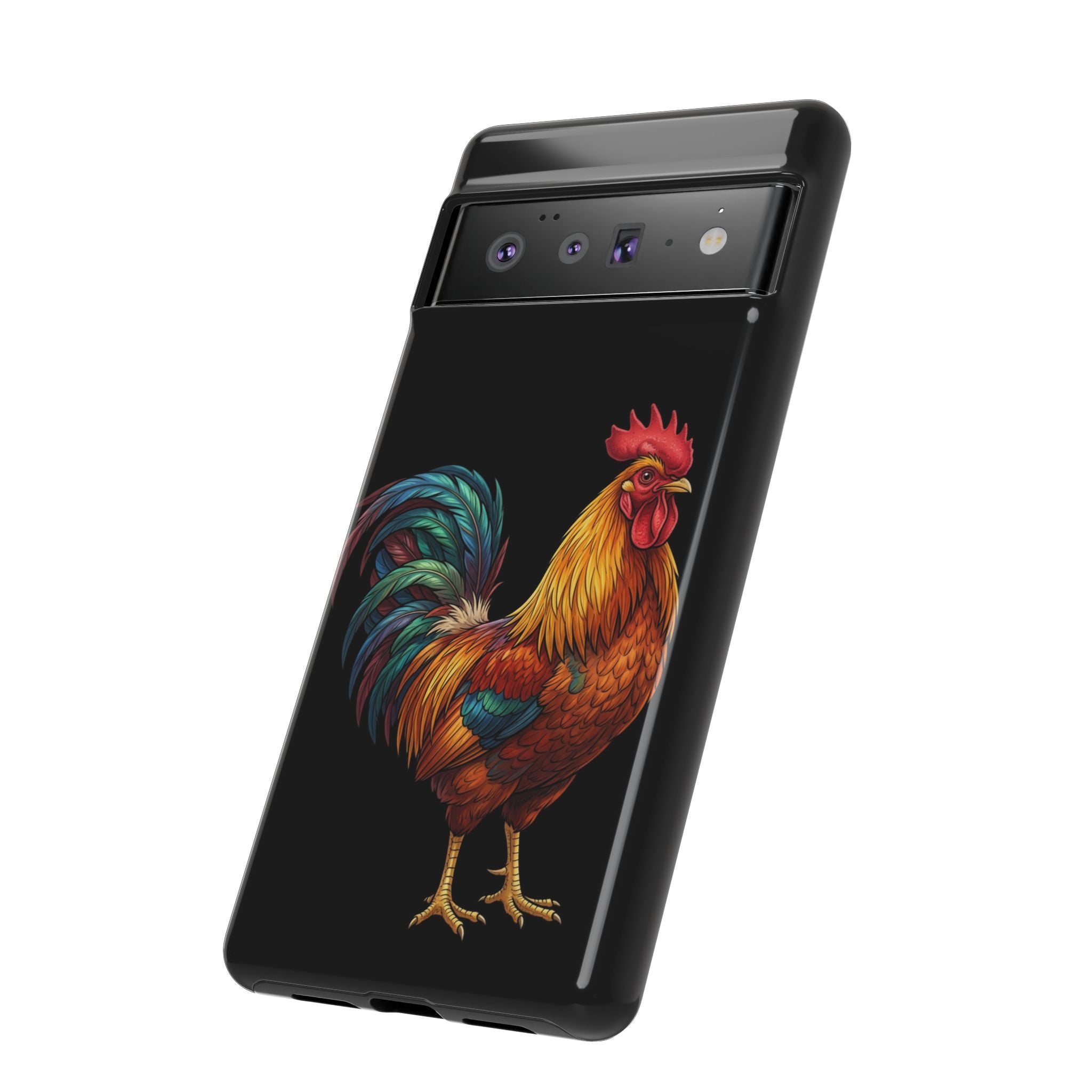 Rooster Tough Phone Case — Colorful Farm Rooster Protective Cover
