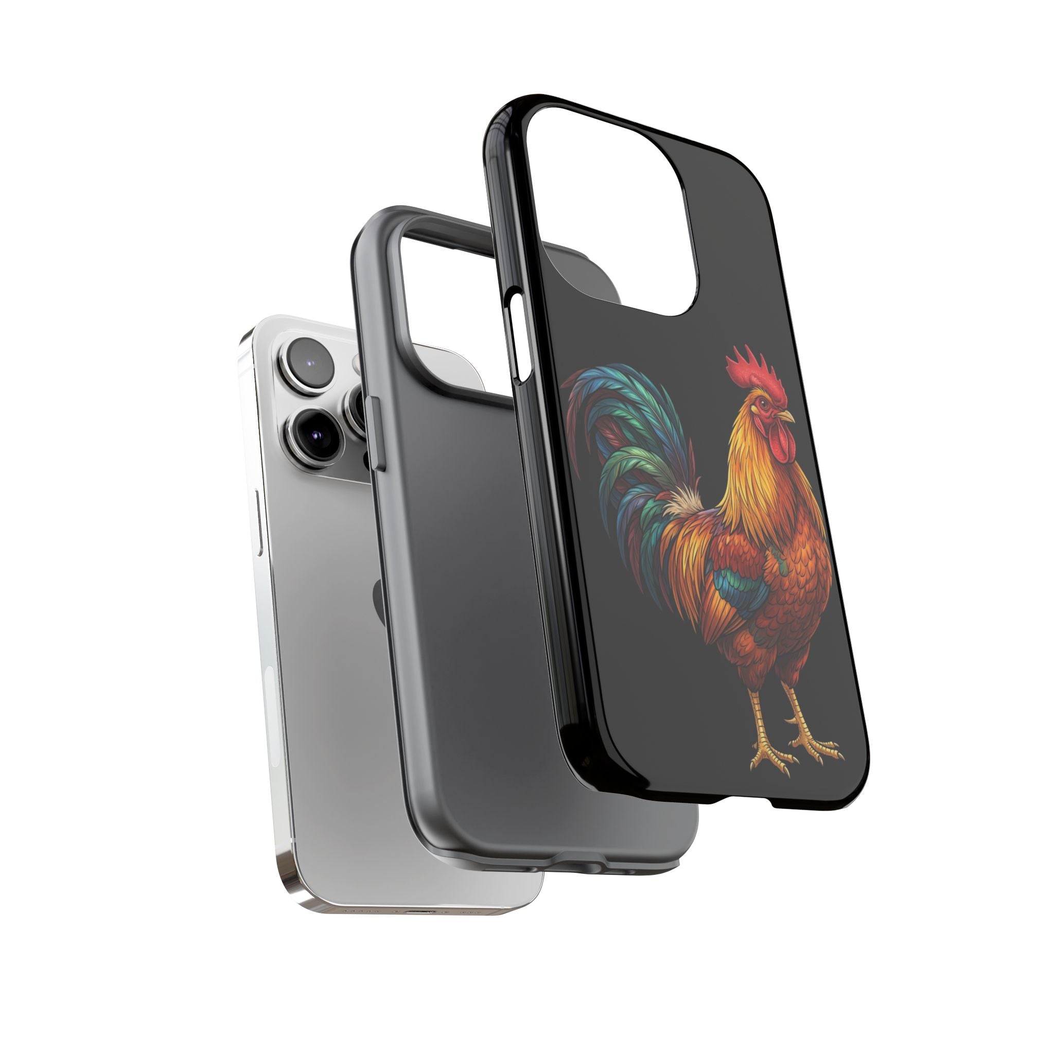 Rooster Tough Phone Case — Colorful Farm Rooster Protective Cover