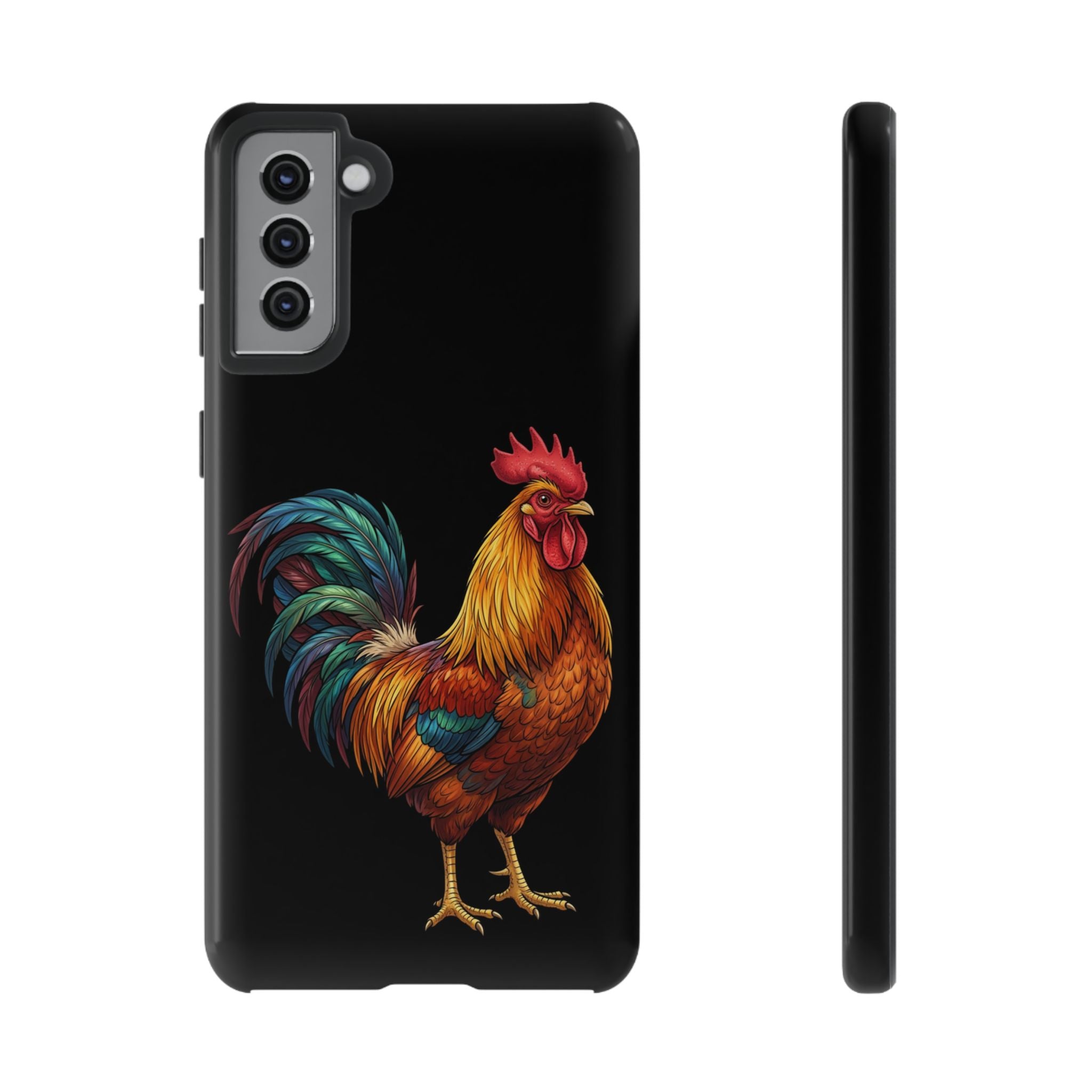 Rooster Tough Phone Case — Colorful Farm Rooster Protective Cover