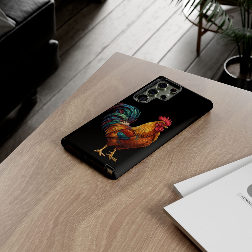 Rooster Tough Phone Case — Colorful Farm Rooster Protective Cover