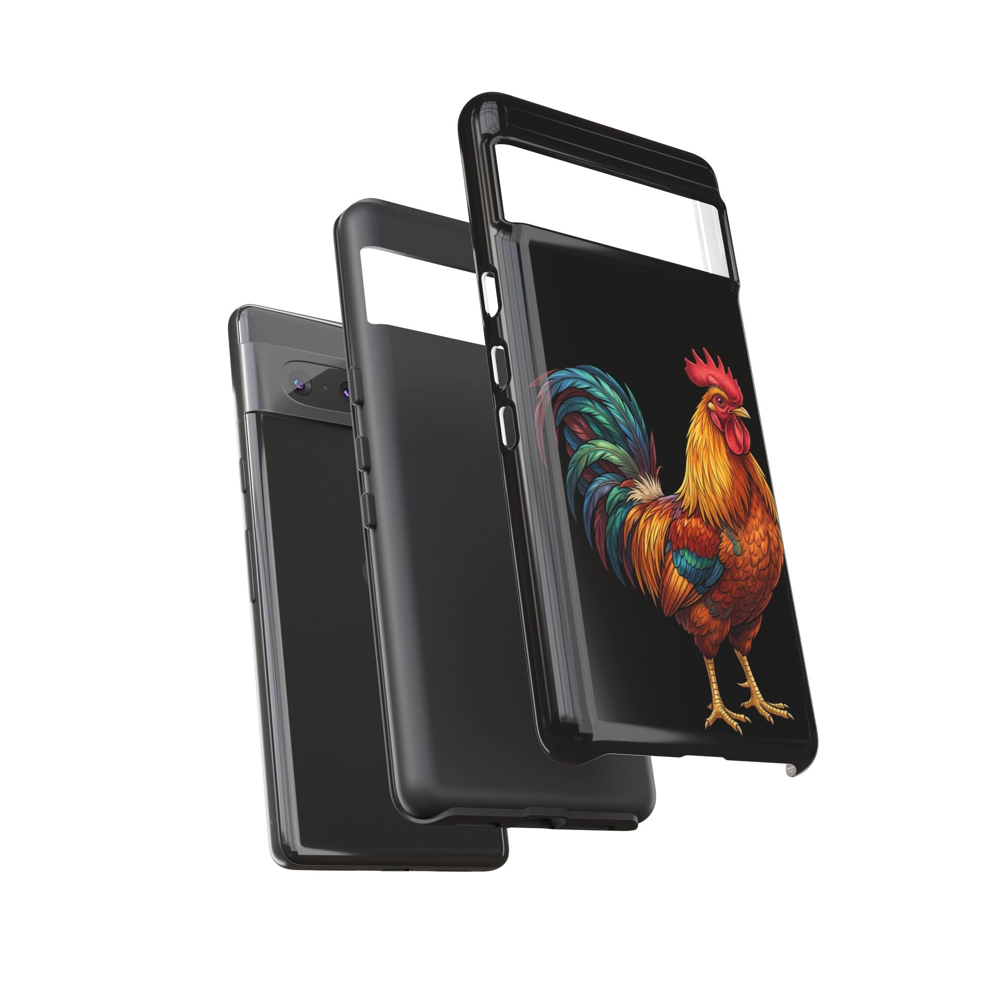 Rooster Tough Phone Case — Colorful Farm Rooster Protective Cover