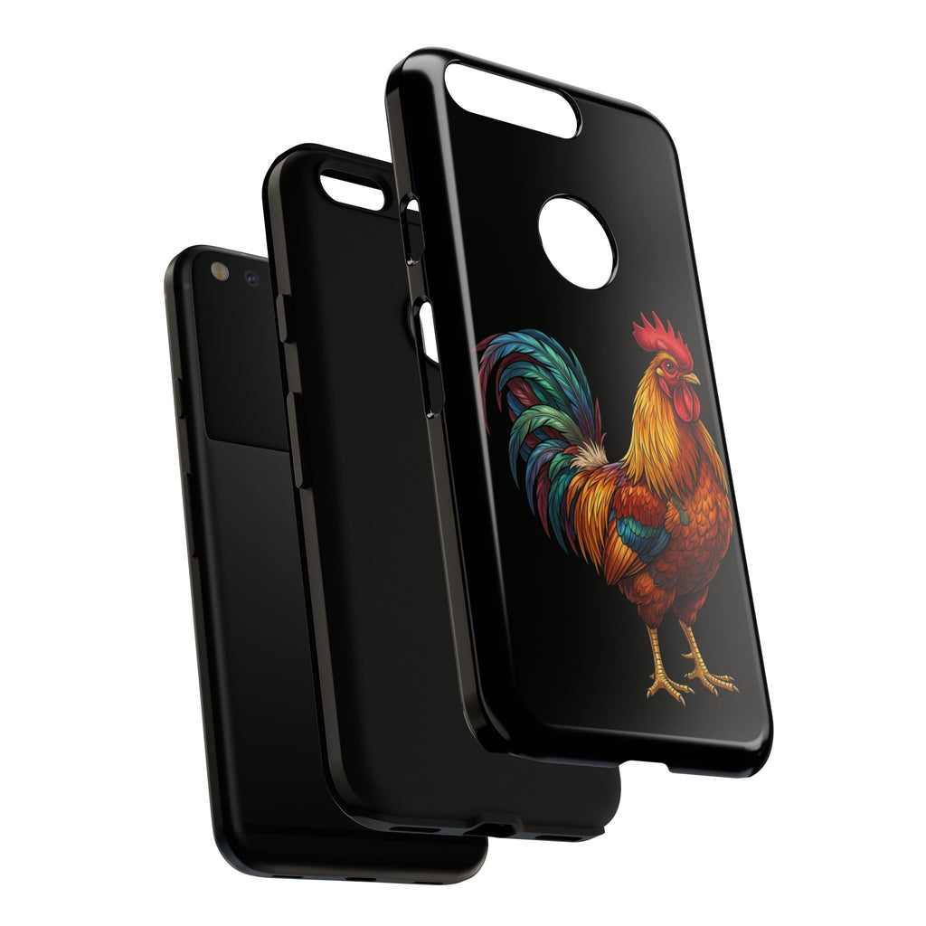 Rooster Tough Phone Case — Colorful Farm Rooster Protective Cover
