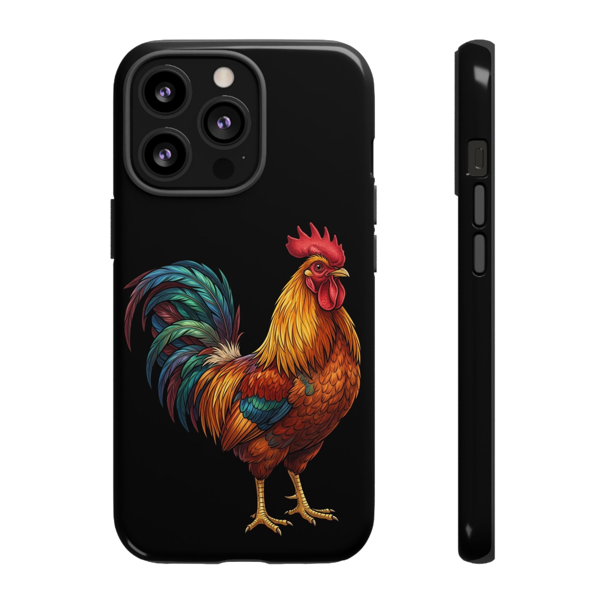 Rooster Tough Phone Case — Colorful Farm Rooster Protective Cover