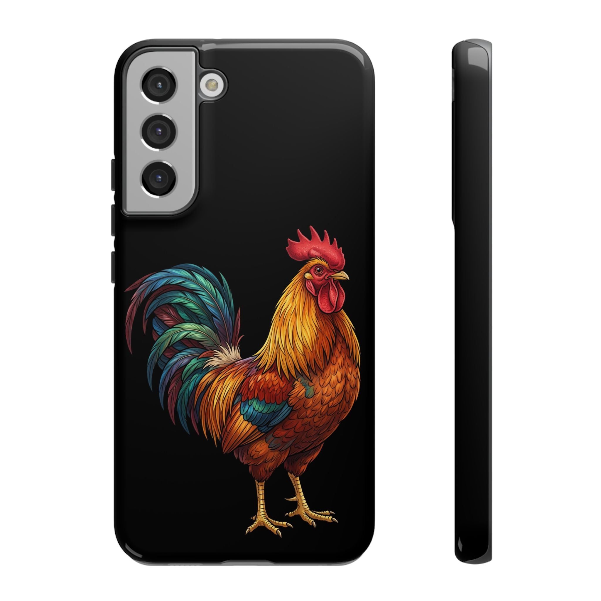 Rooster Tough Phone Case — Colorful Farm Rooster Protective Cover