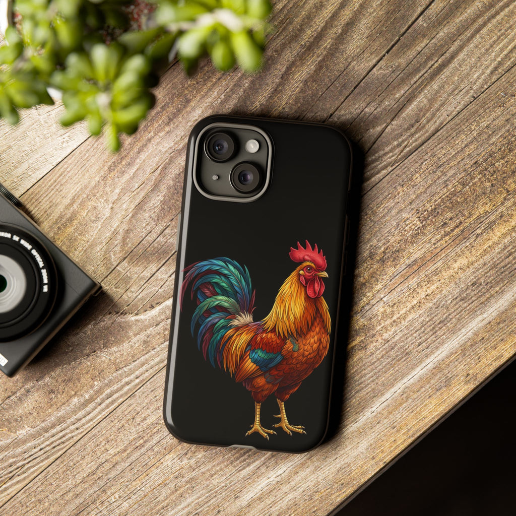 Rooster Tough Phone Case — Colorful Farm Rooster Protective Cover