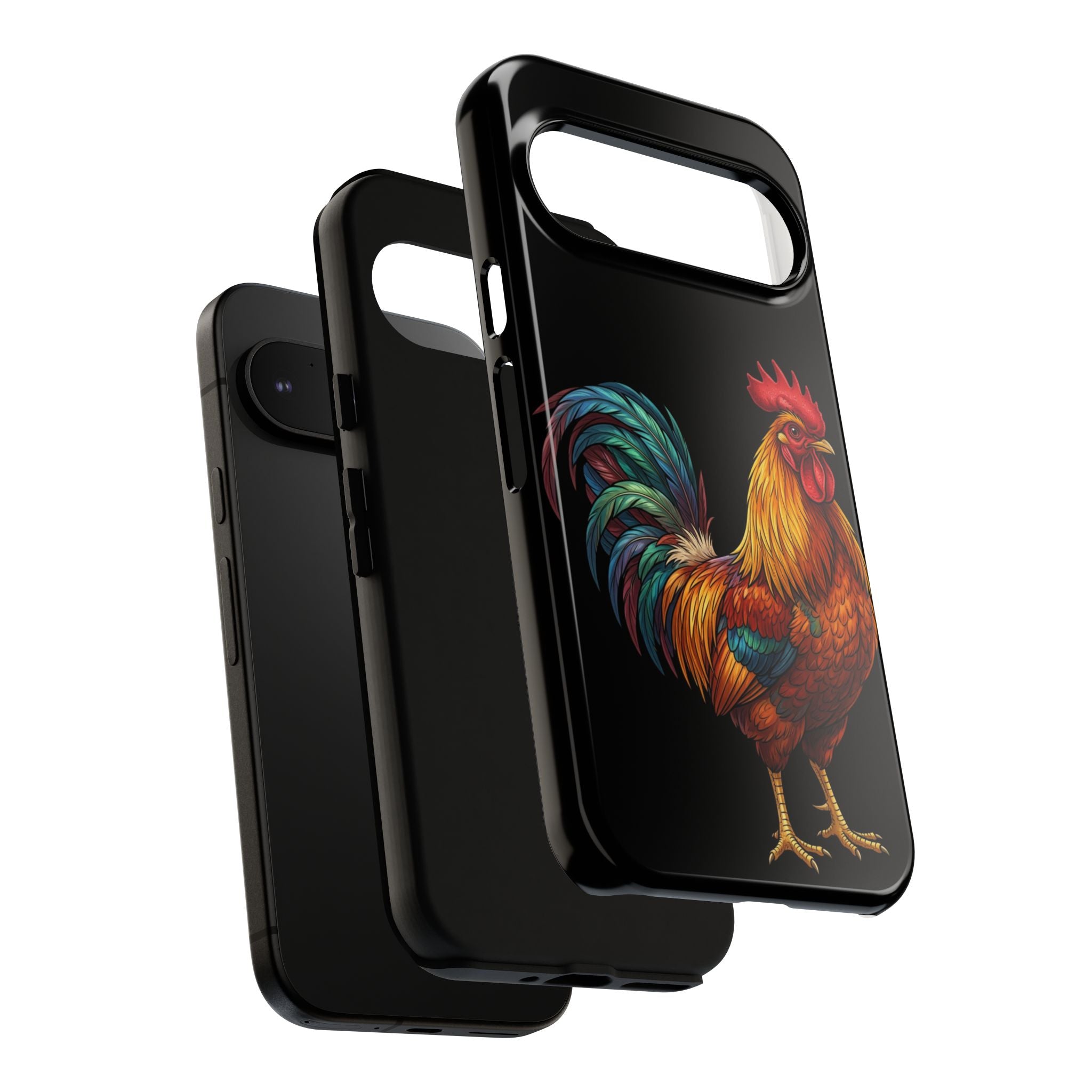 Rooster Tough Phone Case — Colorful Farm Rooster Protective Cover