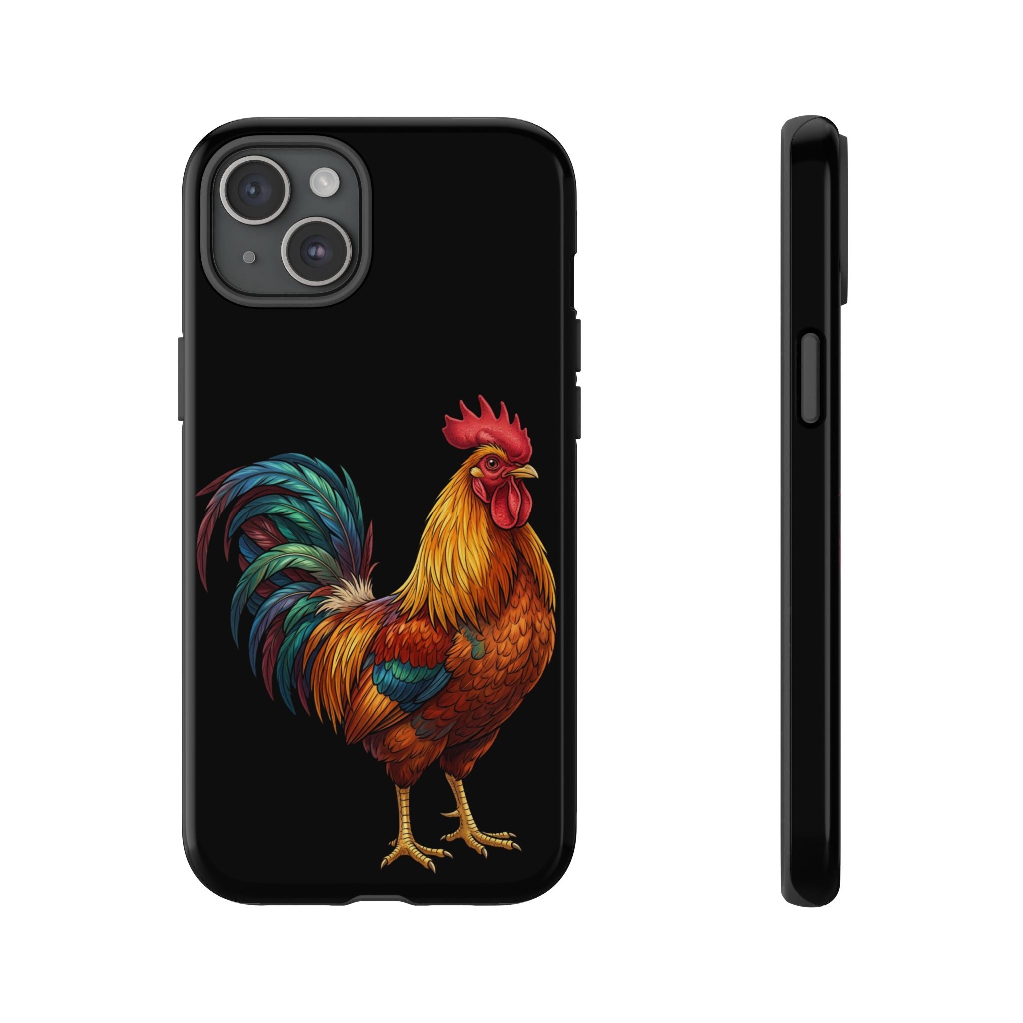 Rooster Tough Phone Case — Colorful Farm Rooster Protective Cover
