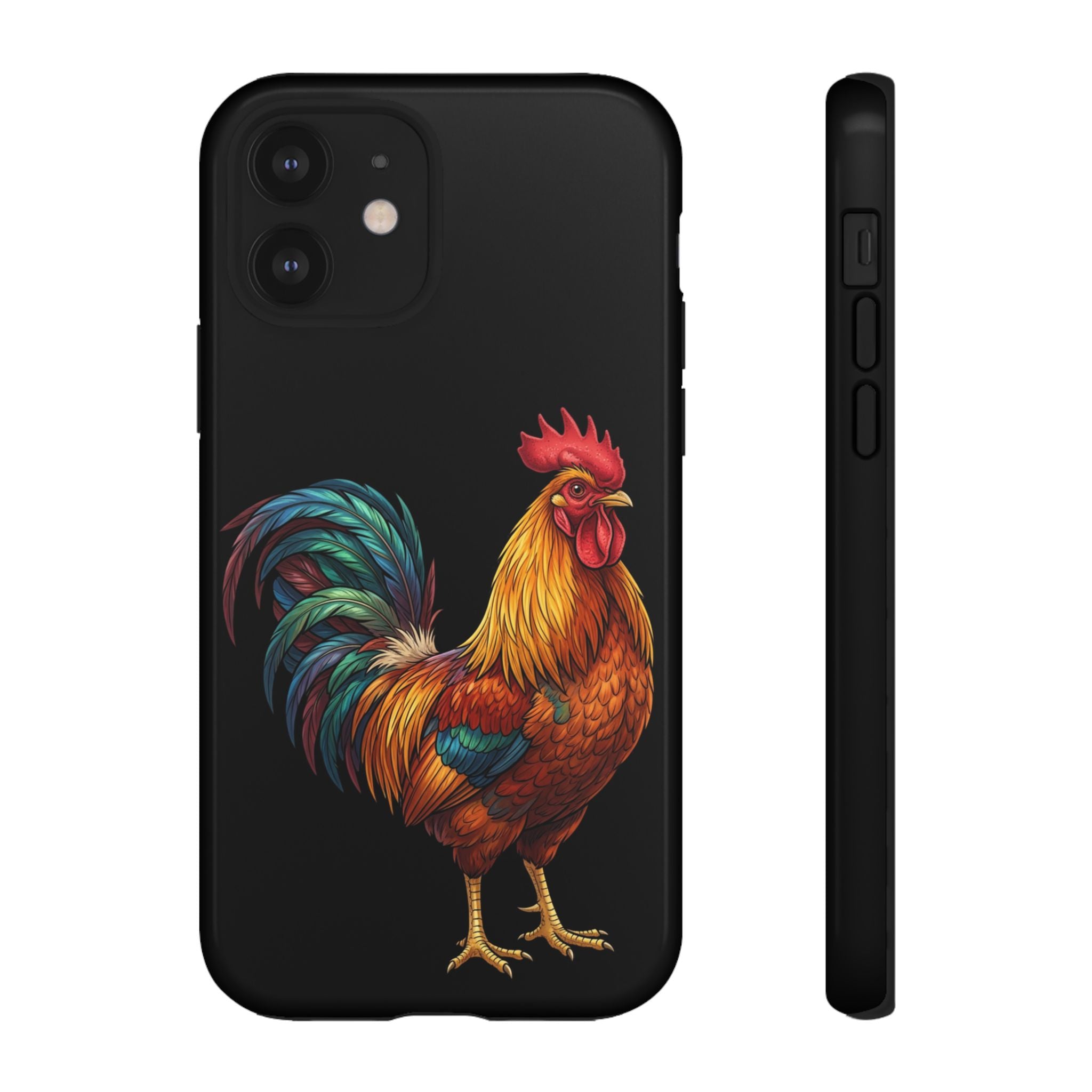 Rooster Tough Phone Case — Colorful Farm Rooster Protective Cover