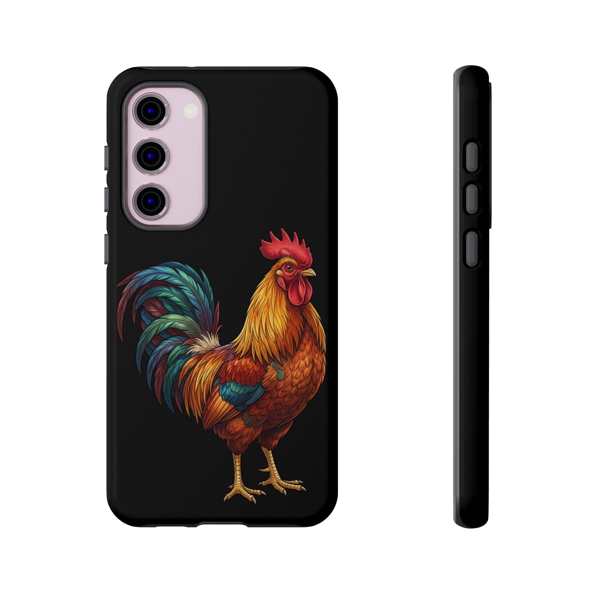 Rooster Tough Phone Case — Colorful Farm Rooster Protective Cover