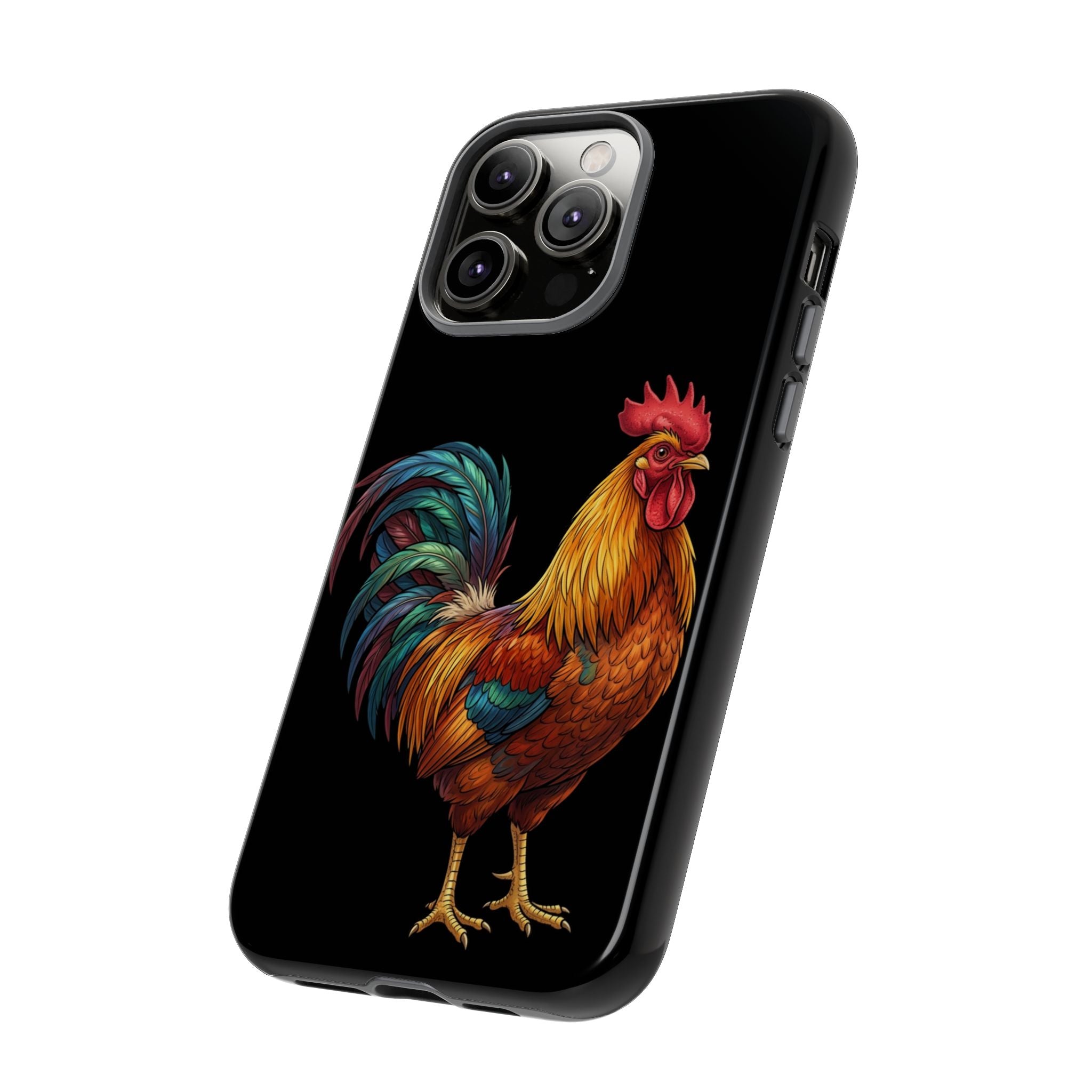 Rooster Tough Phone Case — Colorful Farm Rooster Protective Cover