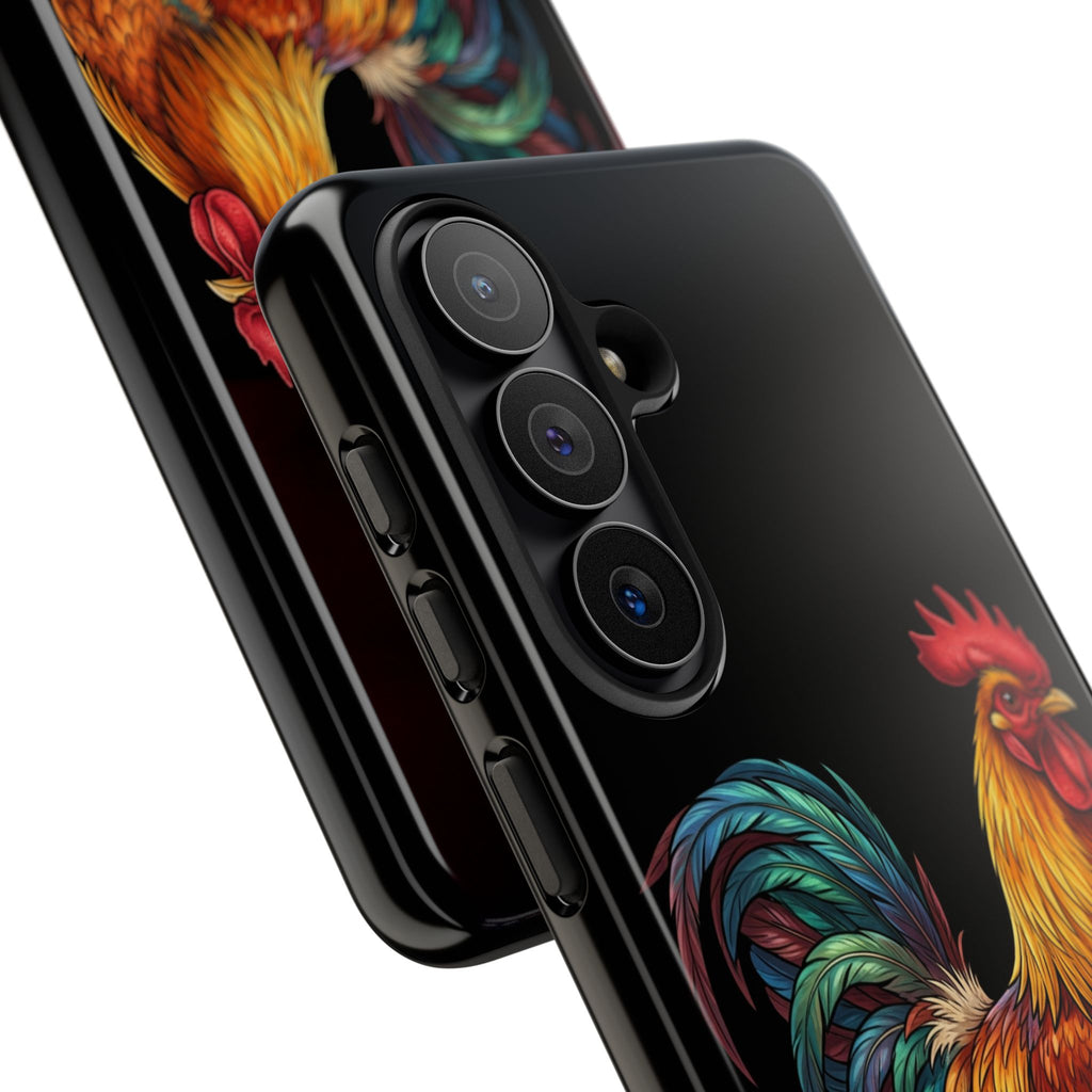 Rooster Tough Phone Case — Colorful Farm Rooster Protective Cover