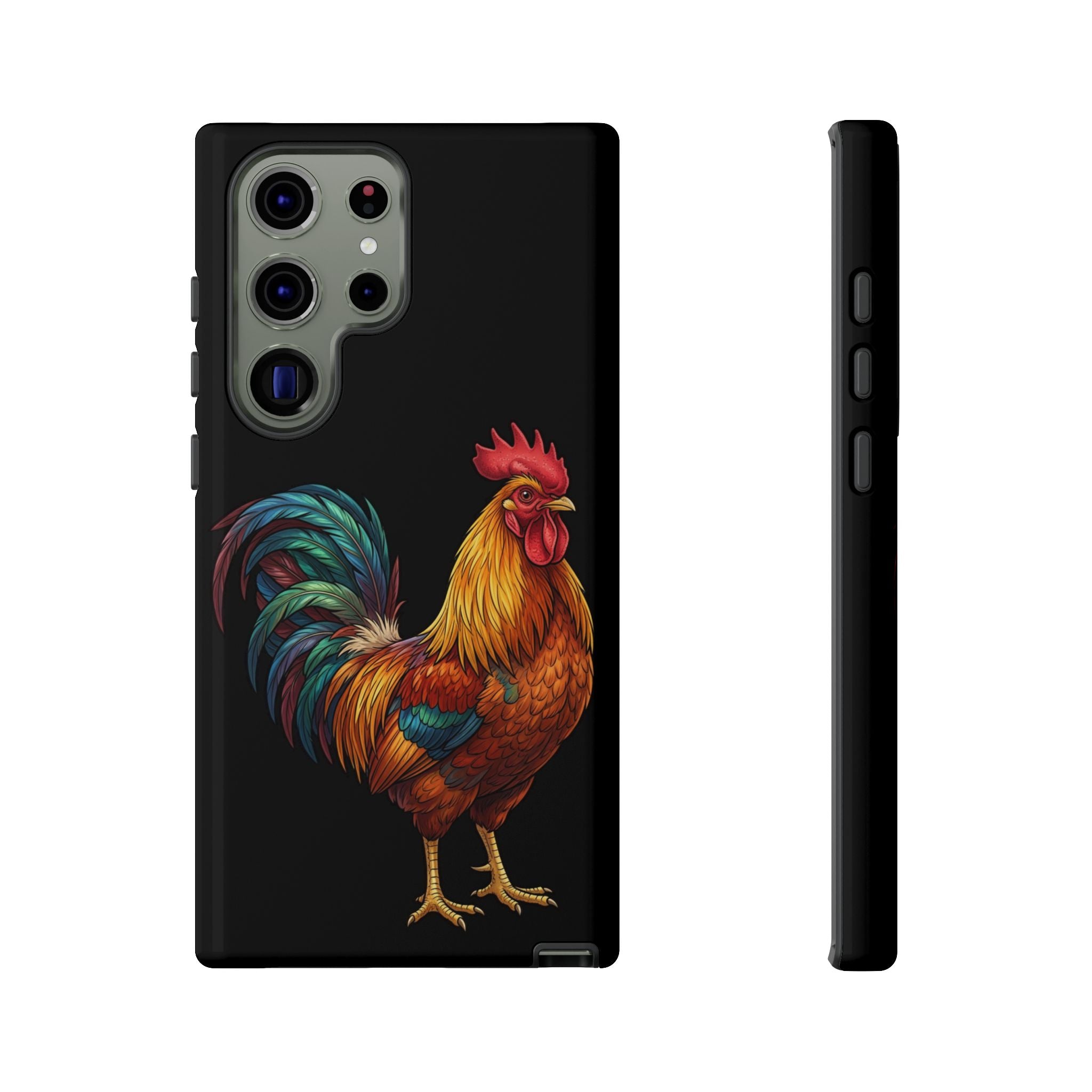 Rooster Tough Phone Case — Colorful Farm Rooster Protective Cover