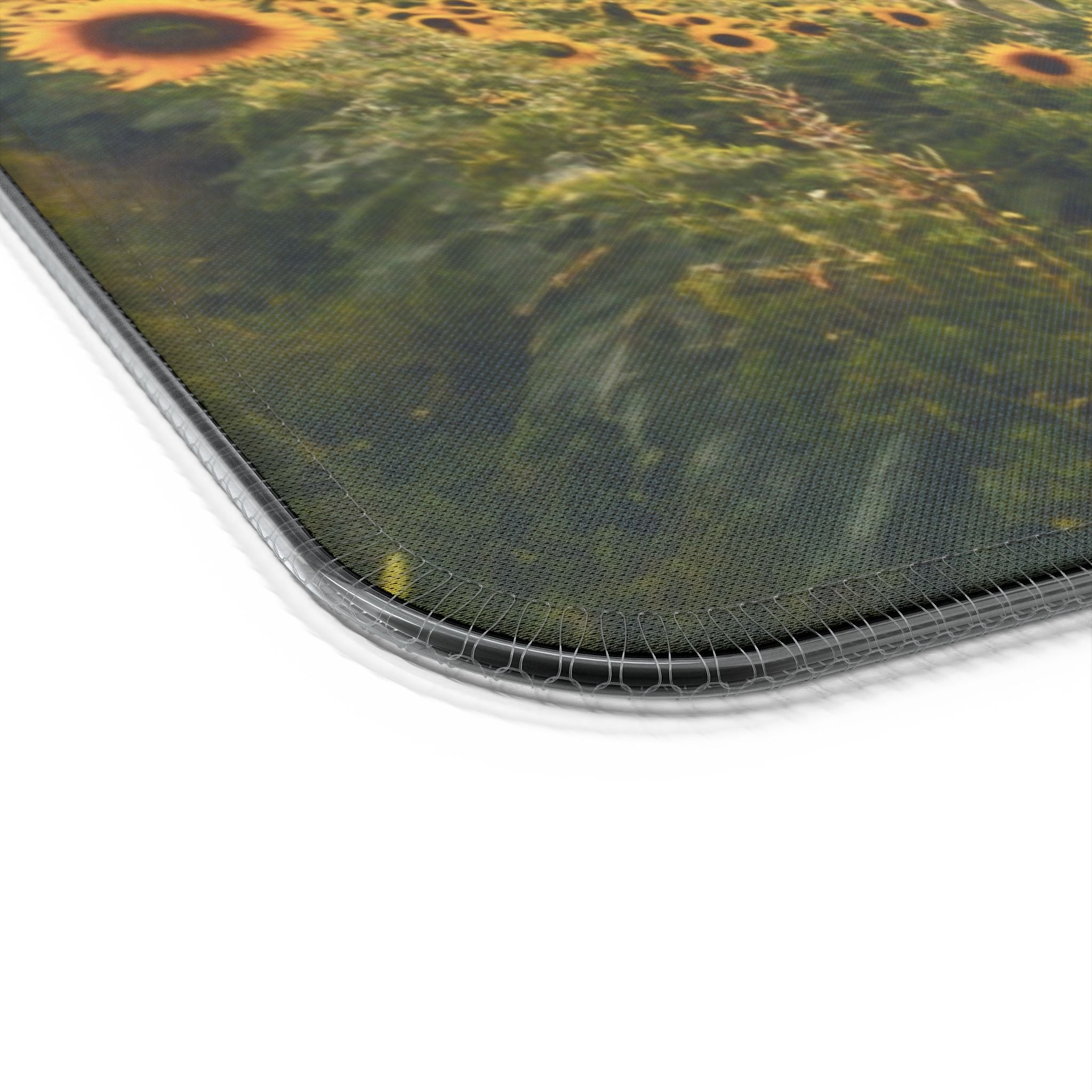 LED Wireless Charging Mouse Pad — Sunflower Field Gaming Desk Mat