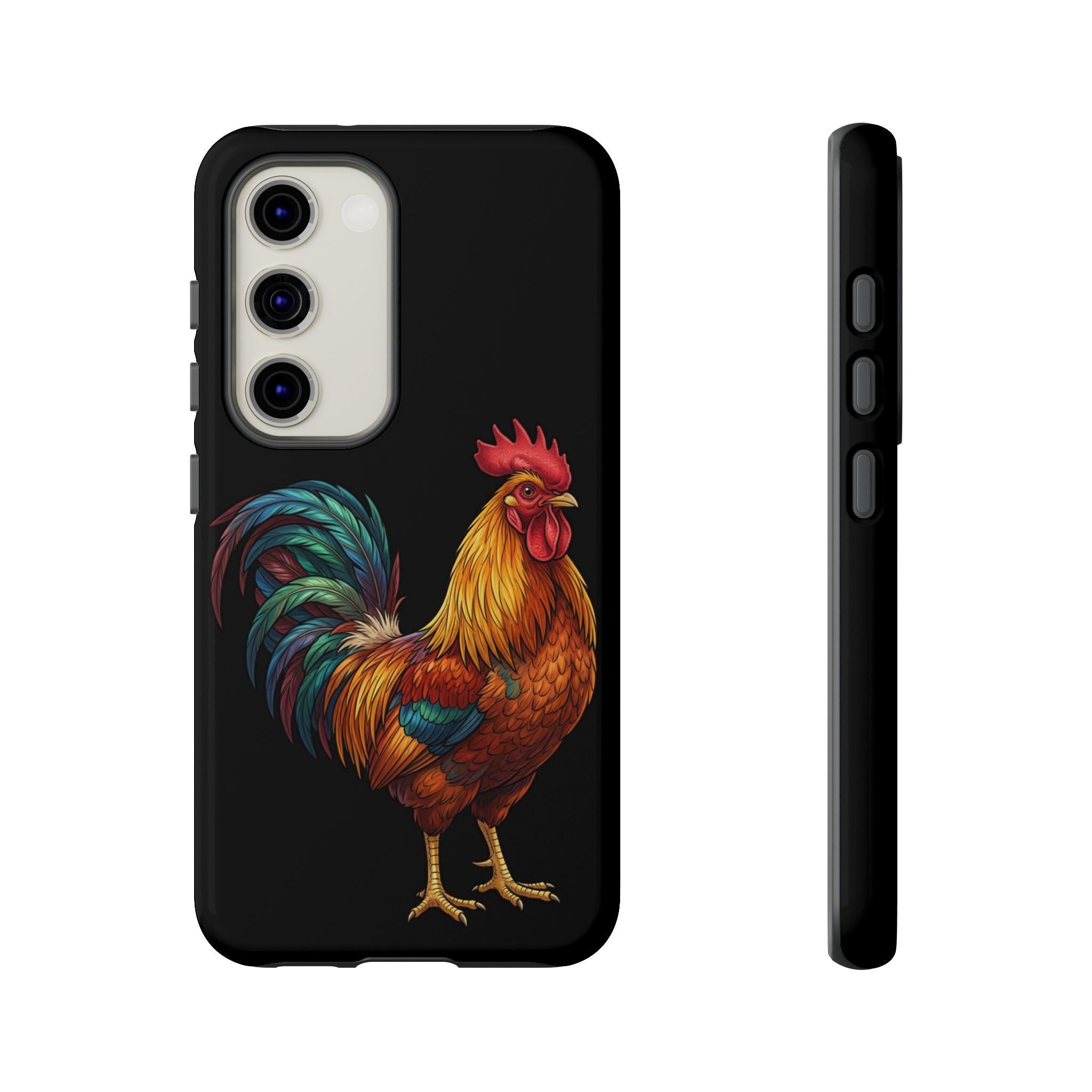 Rooster Tough Phone Case — Colorful Farm Rooster Protective Cover