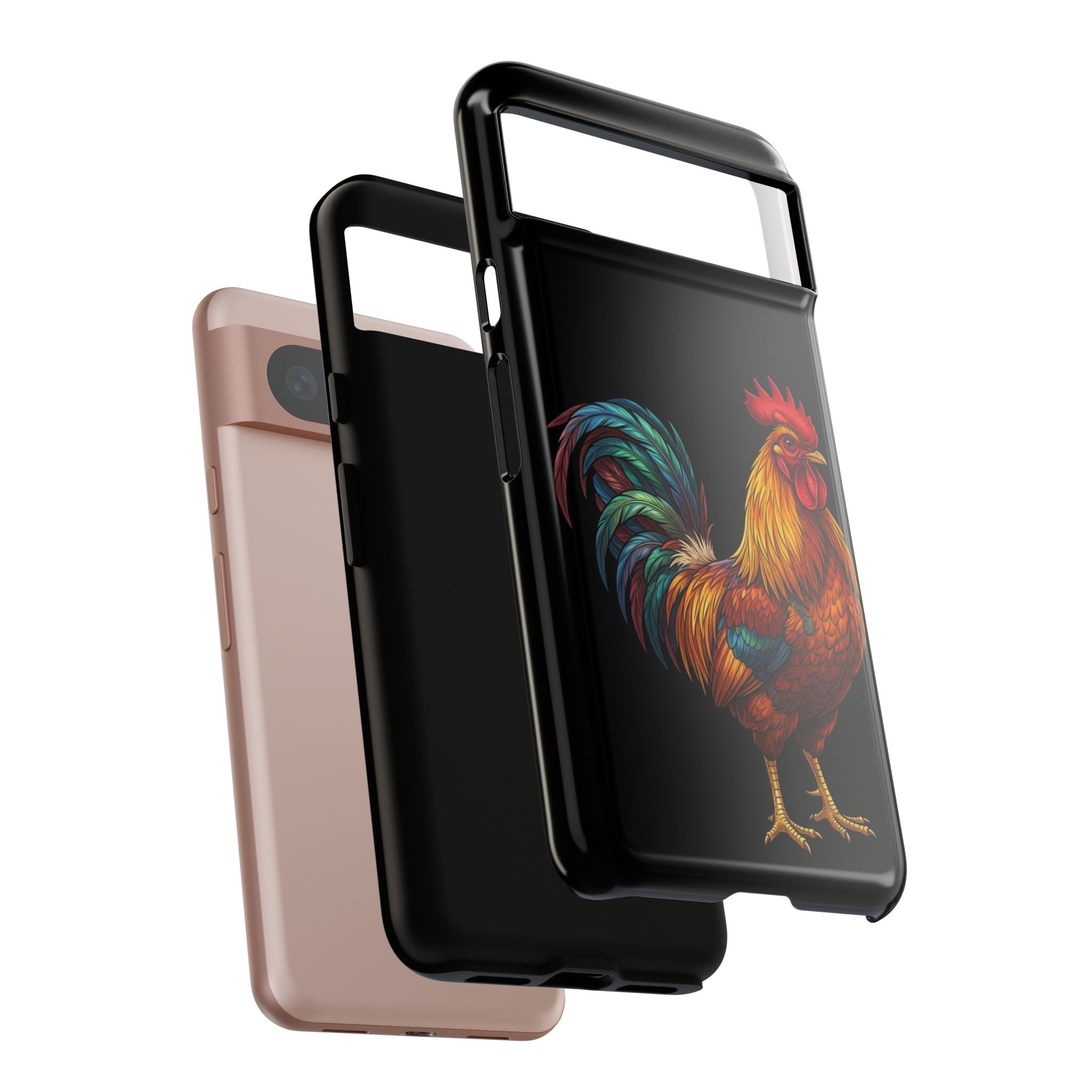 Rooster Tough Phone Case — Colorful Farm Rooster Protective Cover