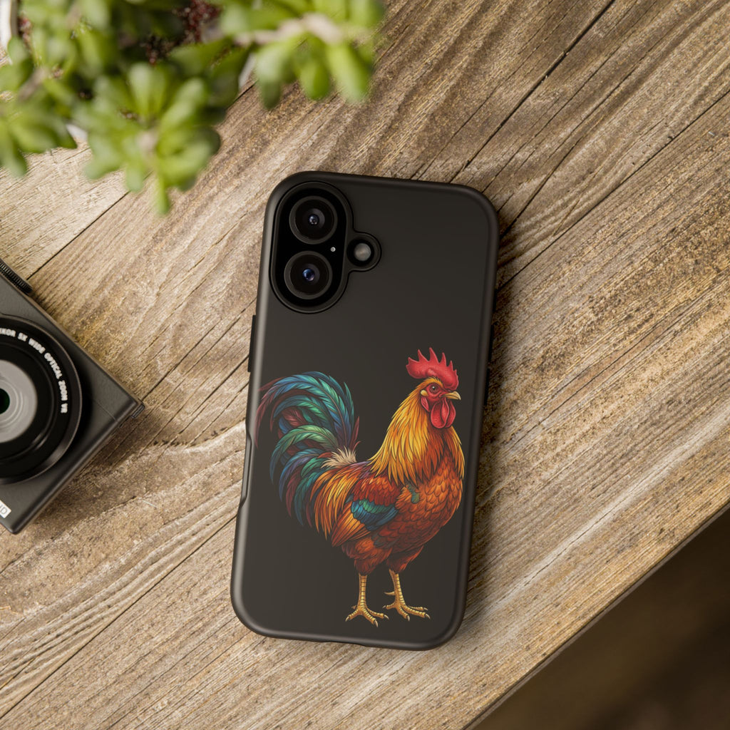 Rooster Tough Phone Case — Colorful Farm Rooster Protective Cover