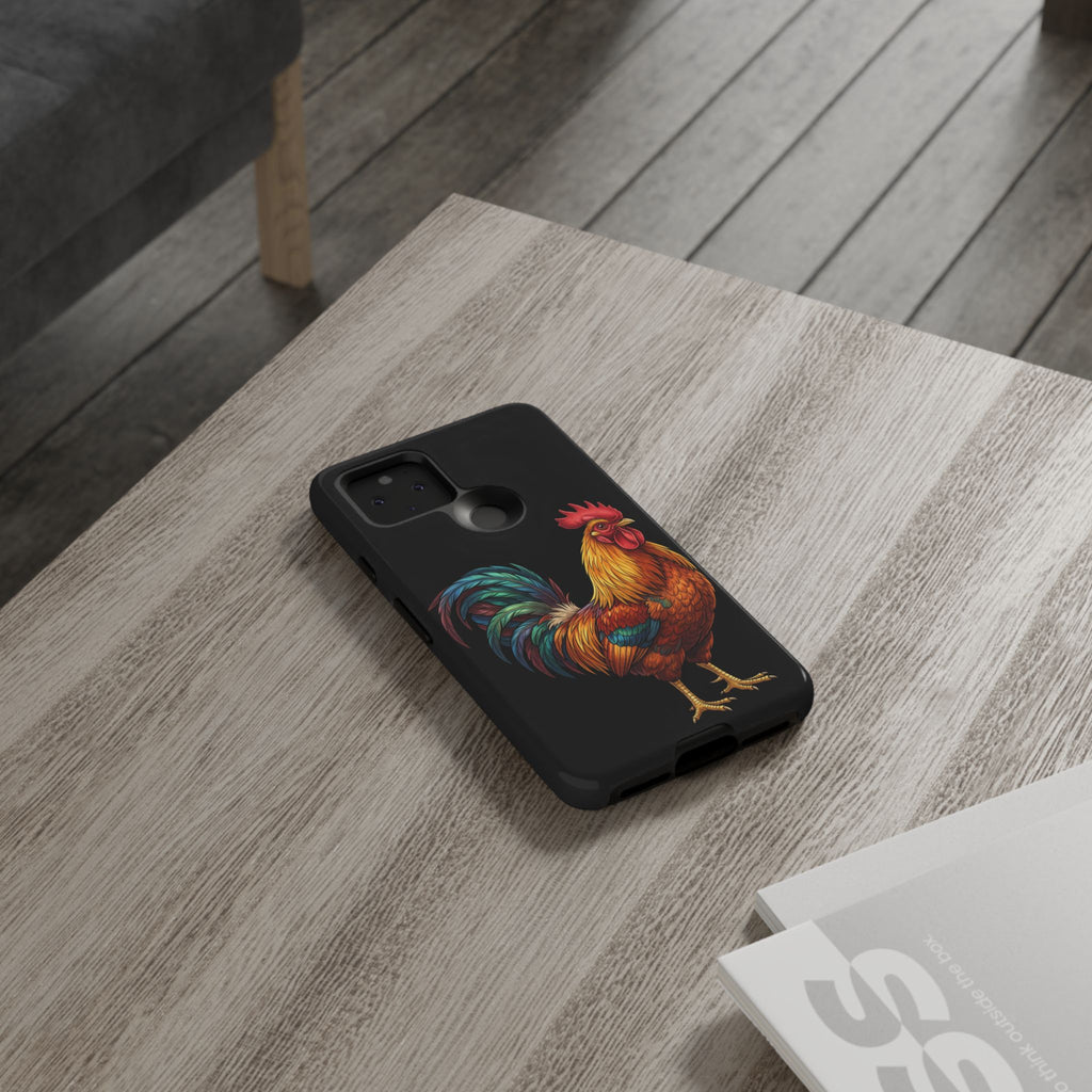 Rooster Tough Phone Case — Colorful Farm Rooster Protective Cover
