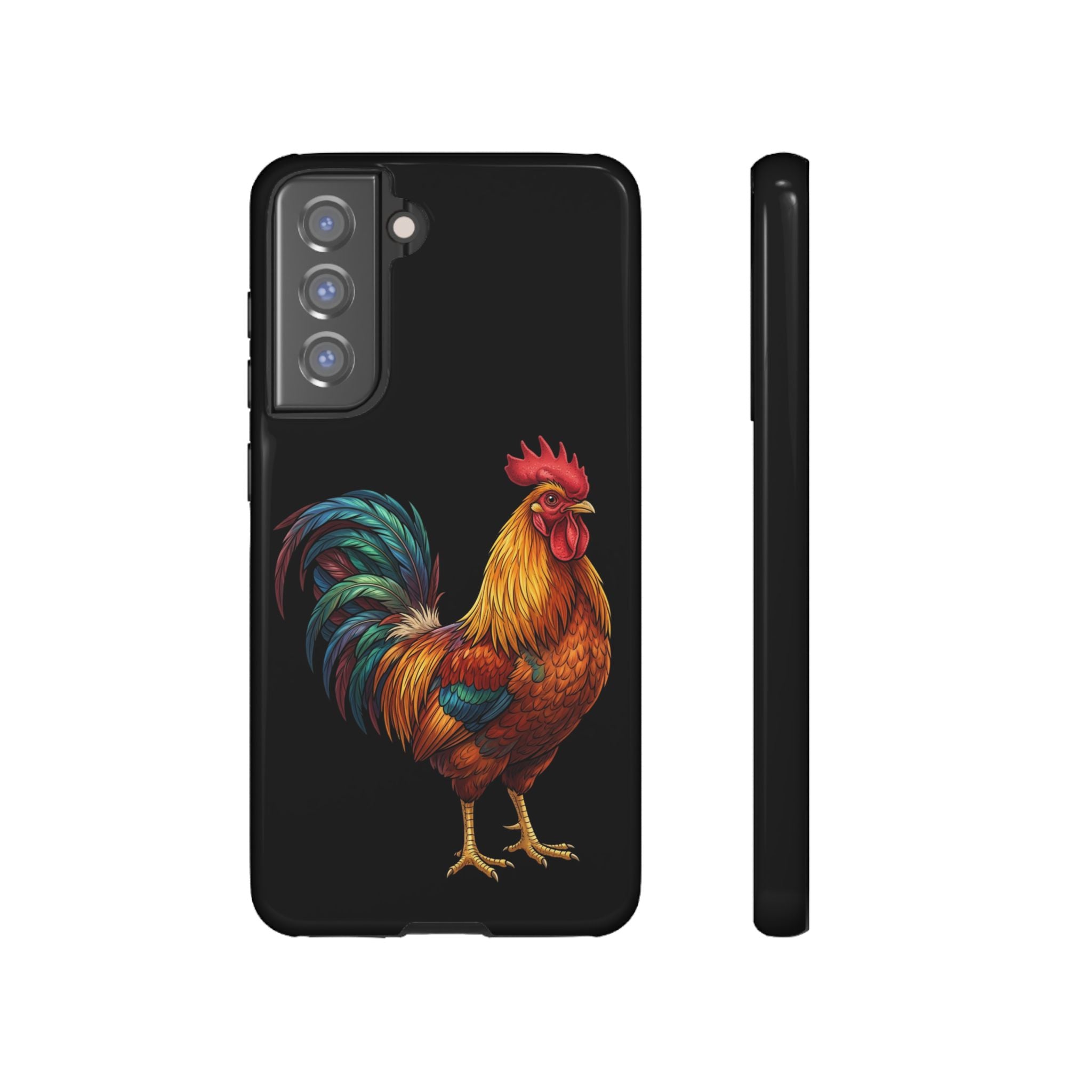 Rooster Tough Phone Case — Colorful Farm Rooster Protective Cover