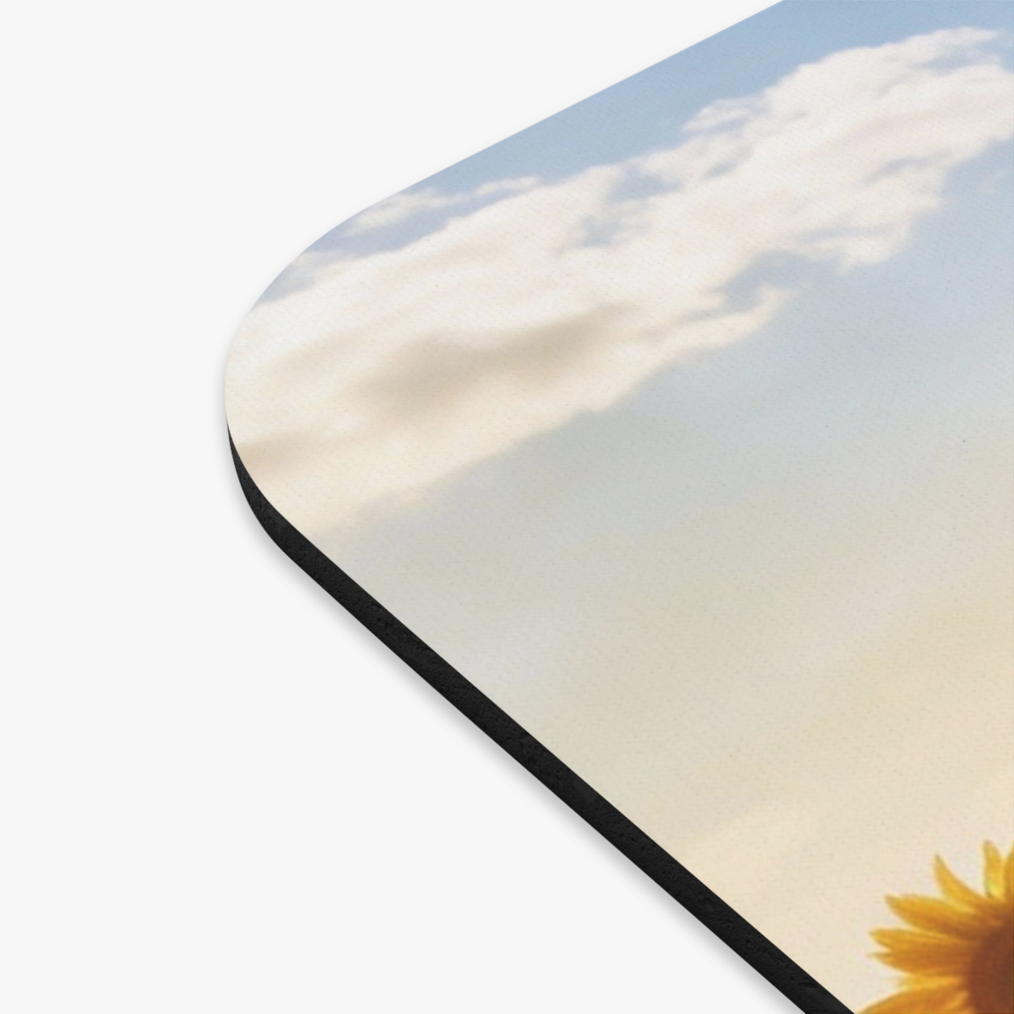Sunflower Field Cow Mouse Pad — Rustic Farm Animal Desk Mat