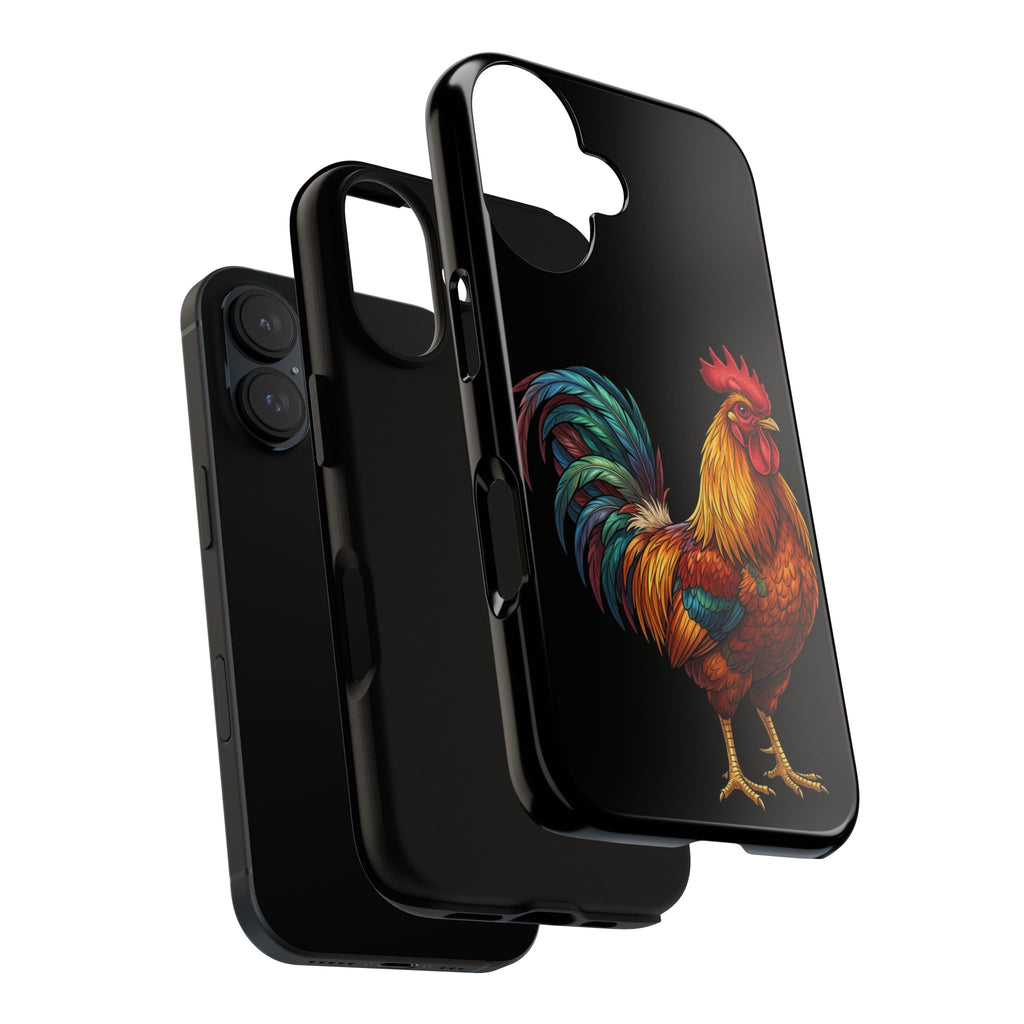 Rooster Tough Phone Case — Colorful Farm Rooster Protective Cover